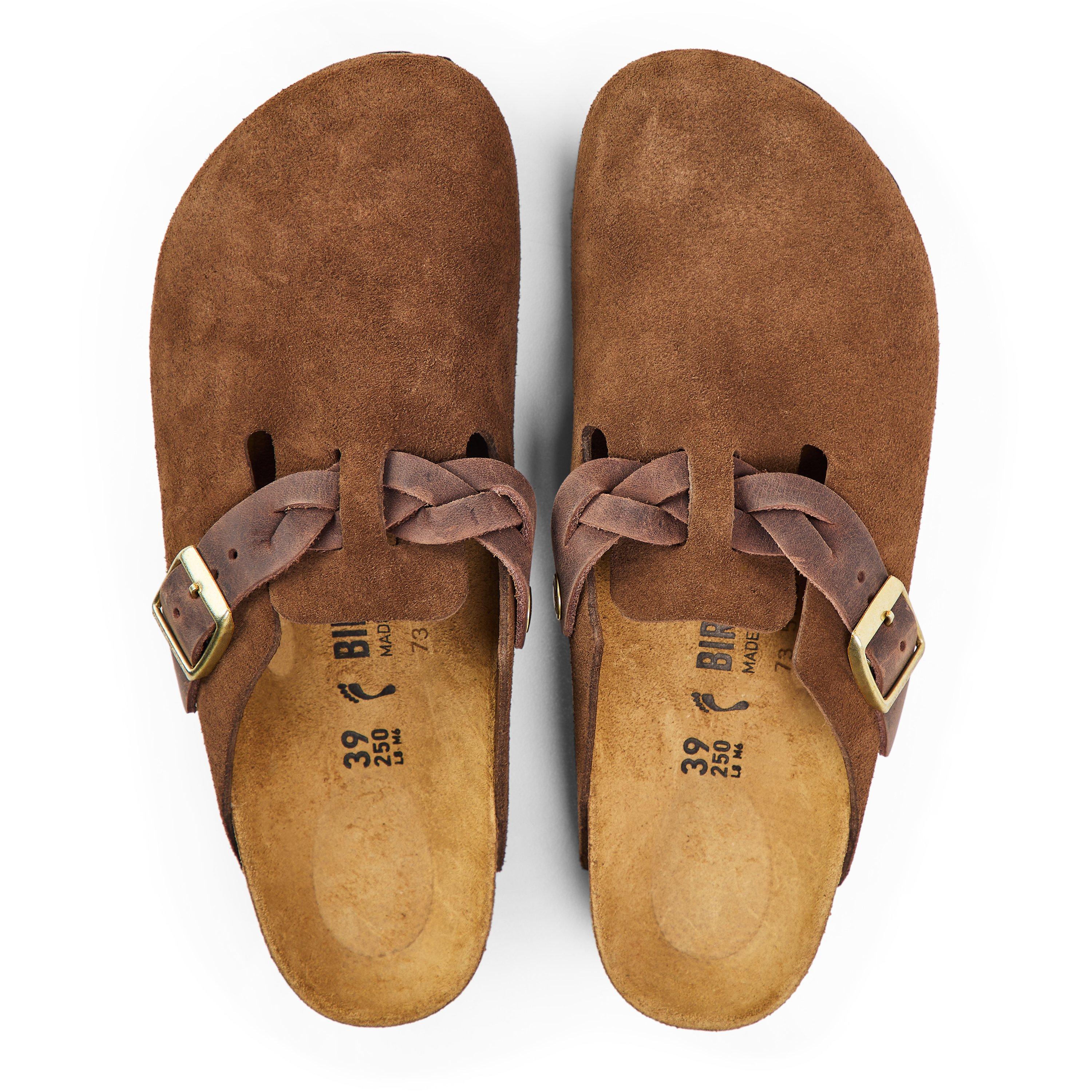 Carafe - Birkenstock - Womens Boston Suede Mules - 5