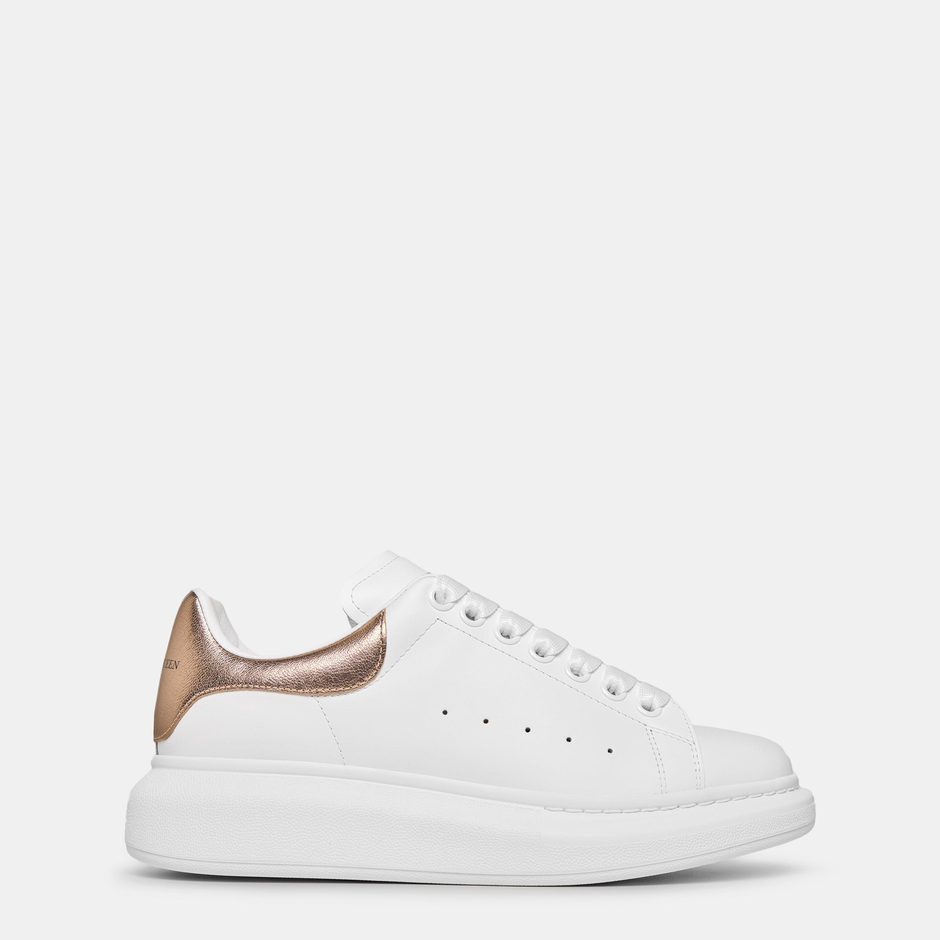 Women's Logo Print Leather Oversized Trainers