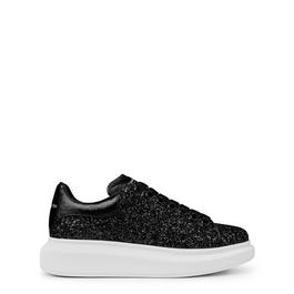 Alexander McQueen WomenS Logo Print Leather Oversized Trainers