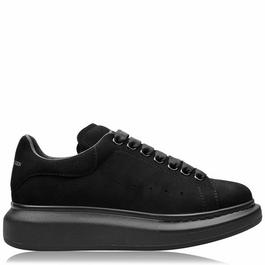 Alexander McQueen Women'S Logo Print Leather Oversized Trainers