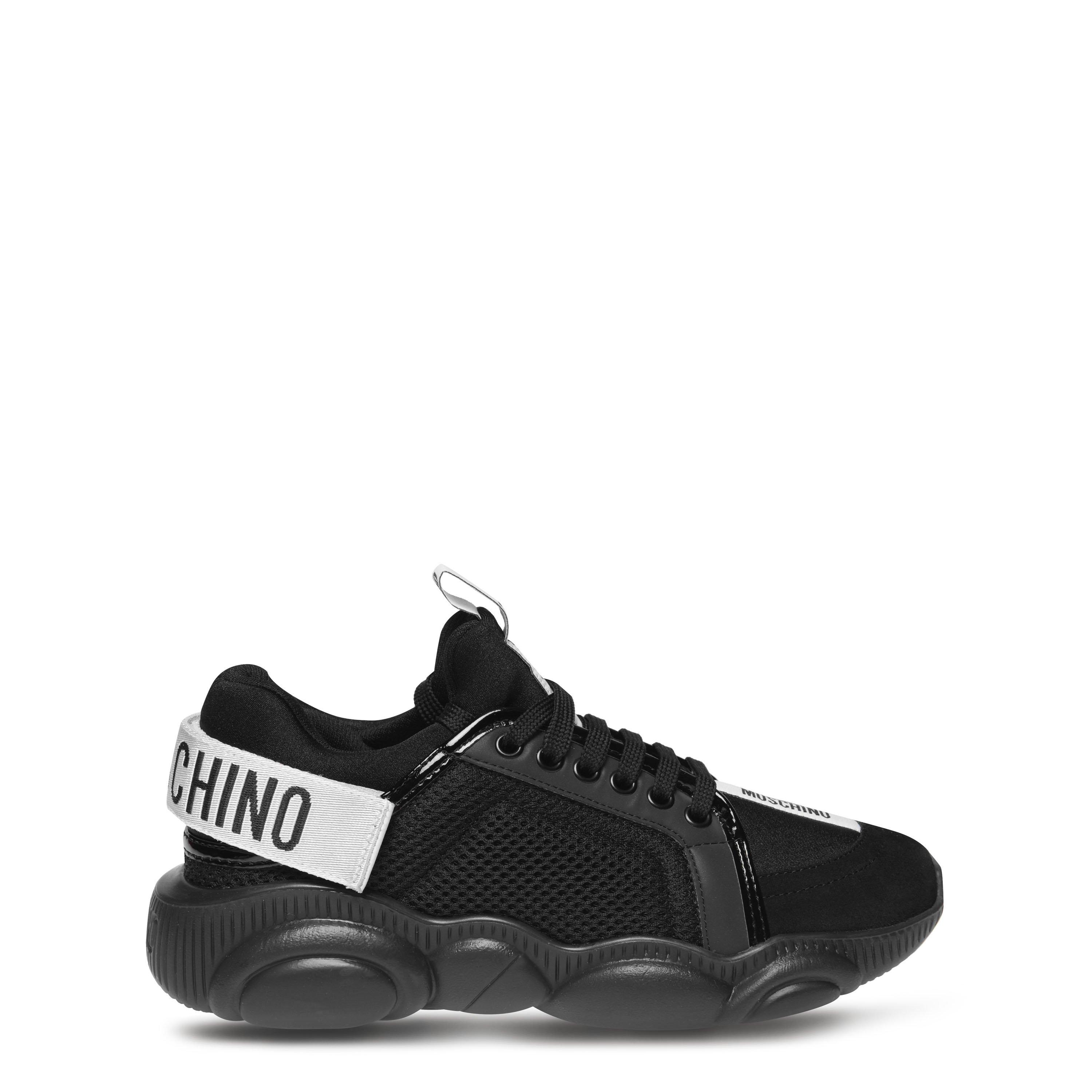 Black 00A - Moschino - Touch Close Logo Trainers - 1