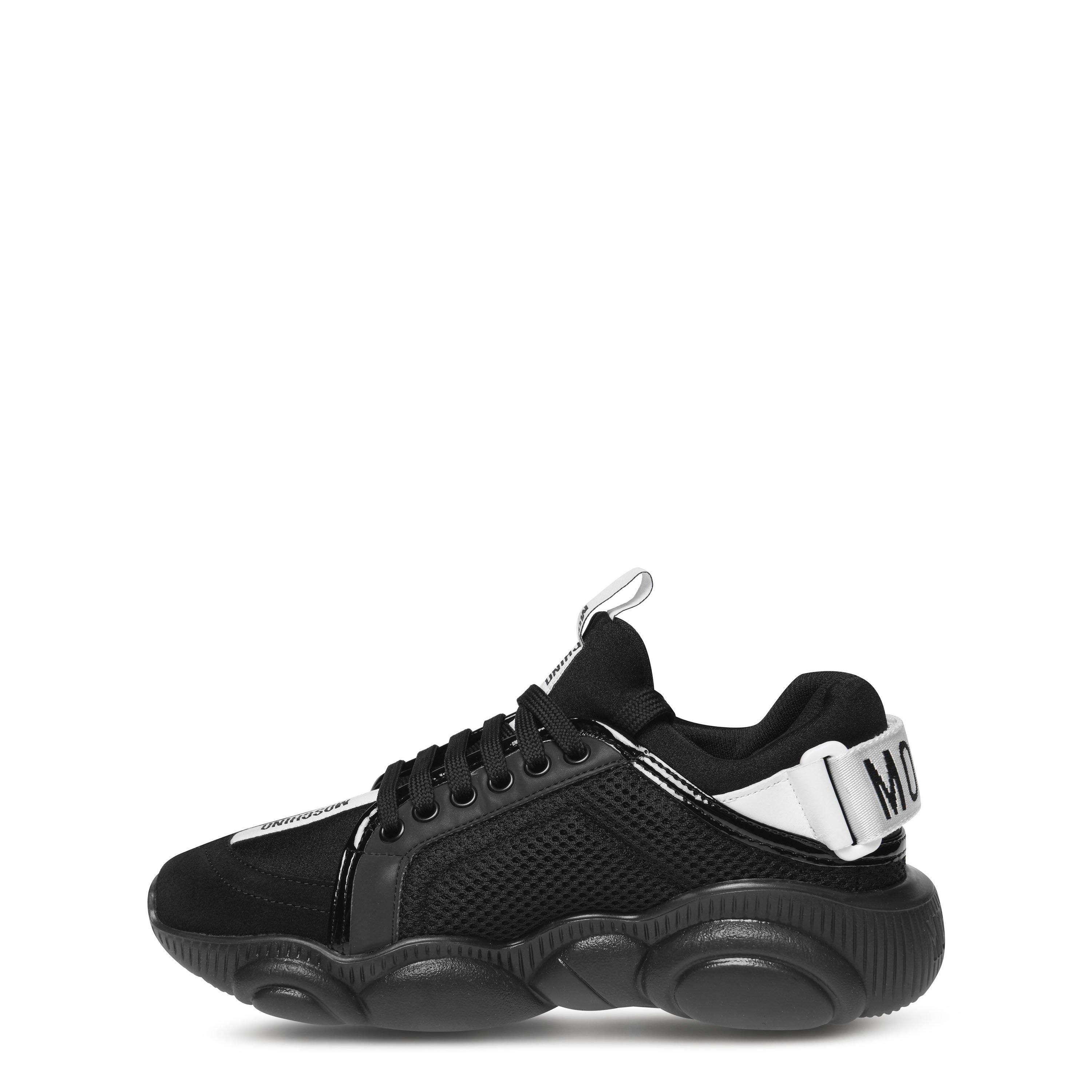 Black 00A - Moschino - Touch Close Logo Trainers - 3