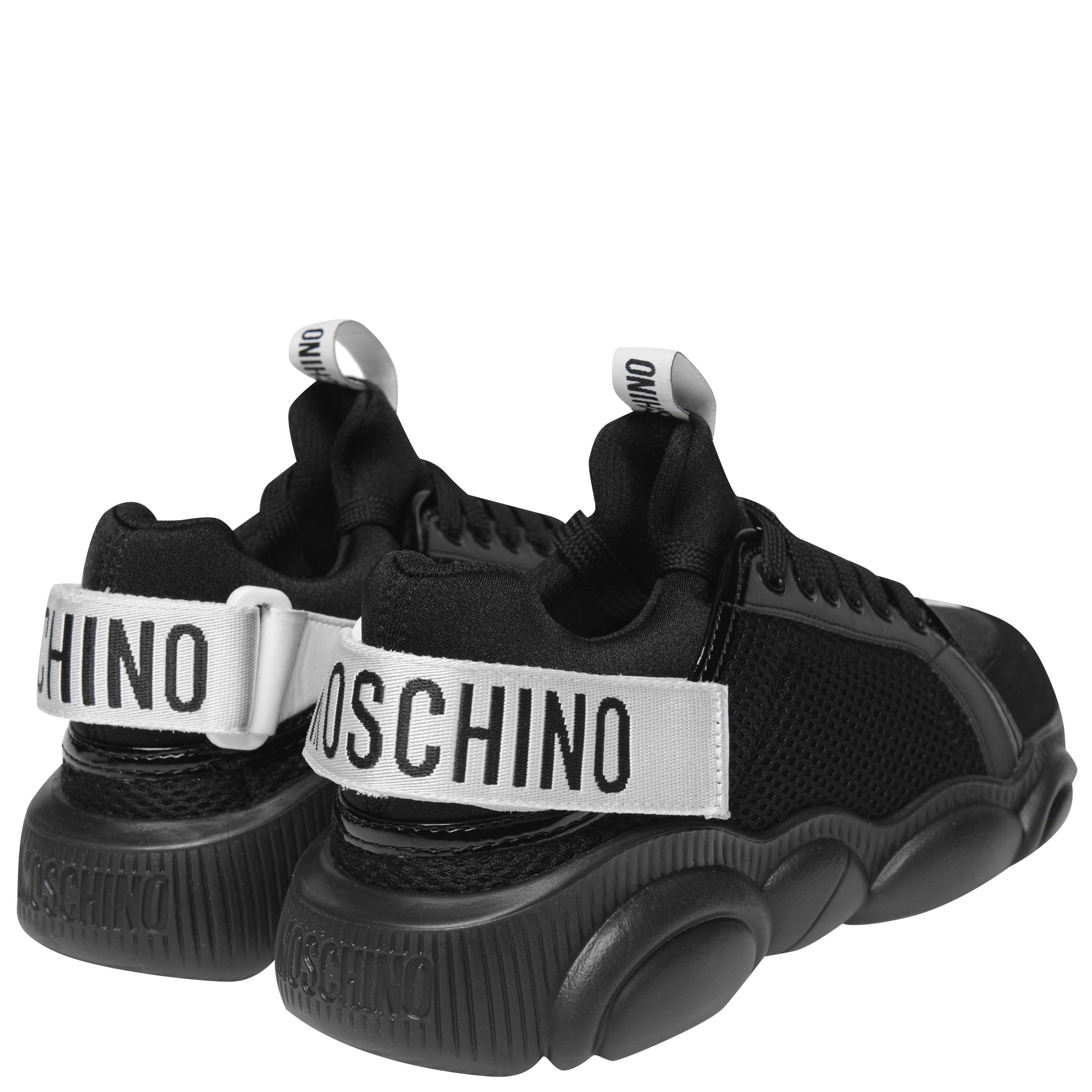 Black 00A - Moschino - Touch Close Logo Trainers - 5