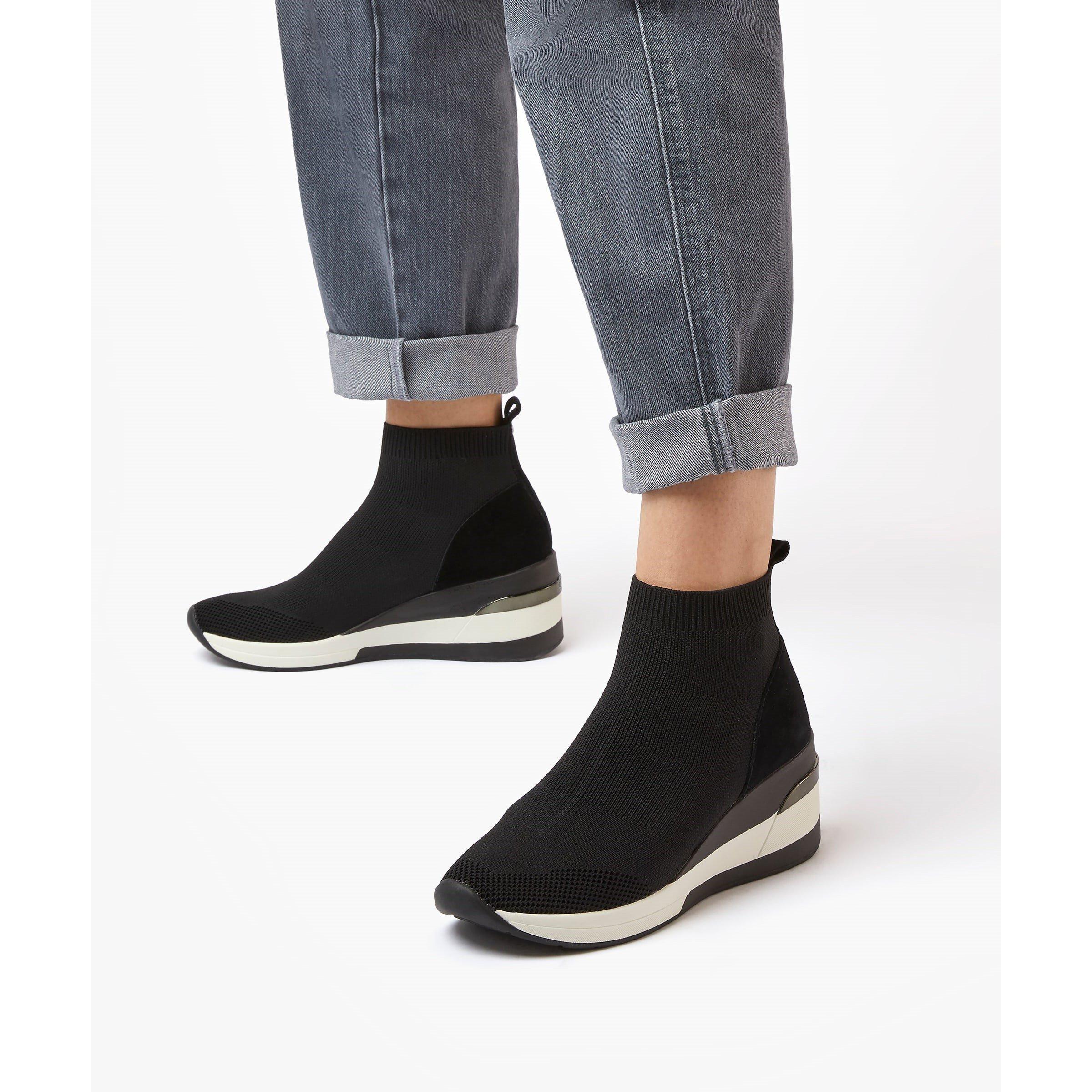 Black 027 - Dune London - Dune Engel Ladies Slip On Trainers - 5