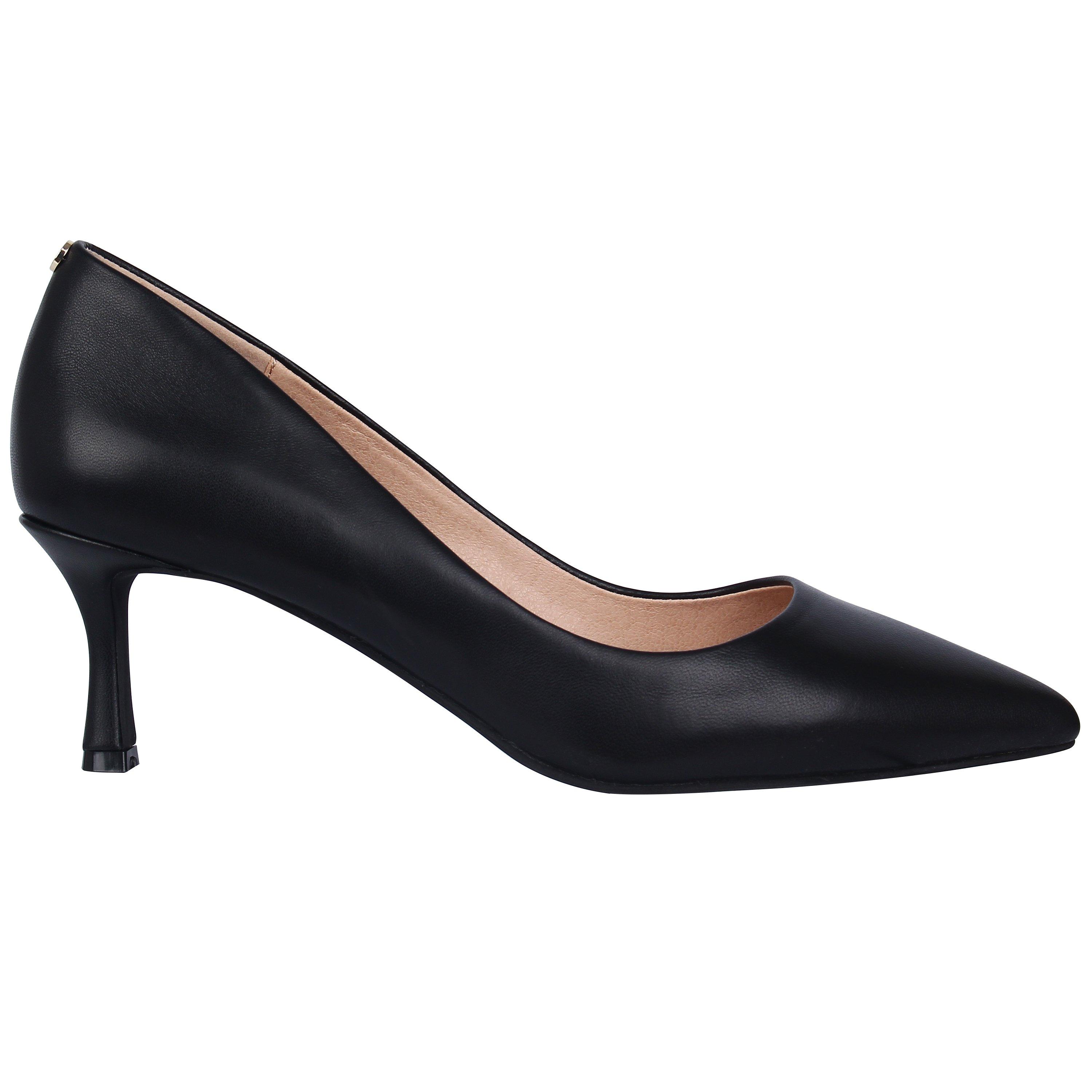 Black Leather - Biba - Women's Kate Stiletto Court Shoes - 1