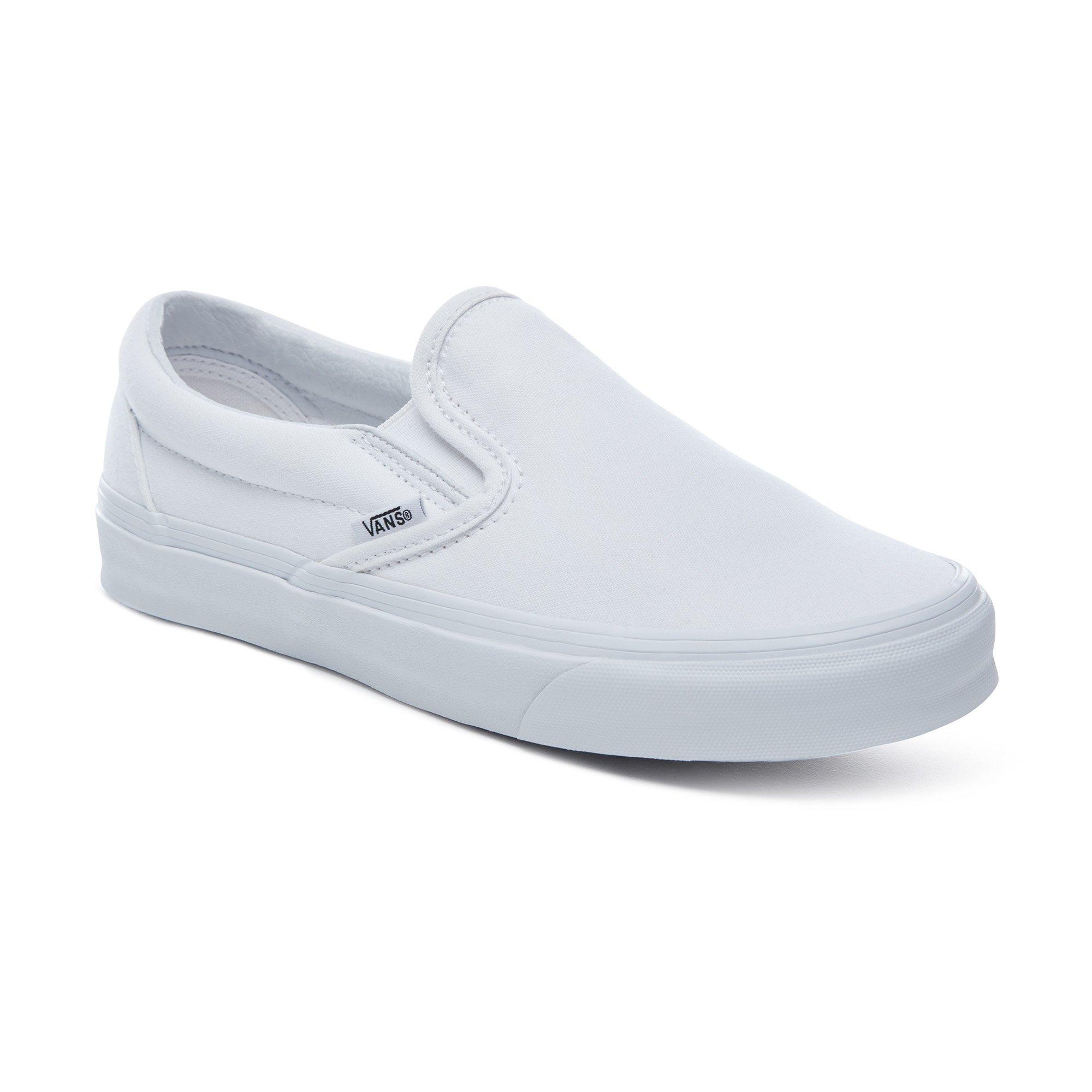 True White - Vans - Women's Classic Slip On Trainers - 4