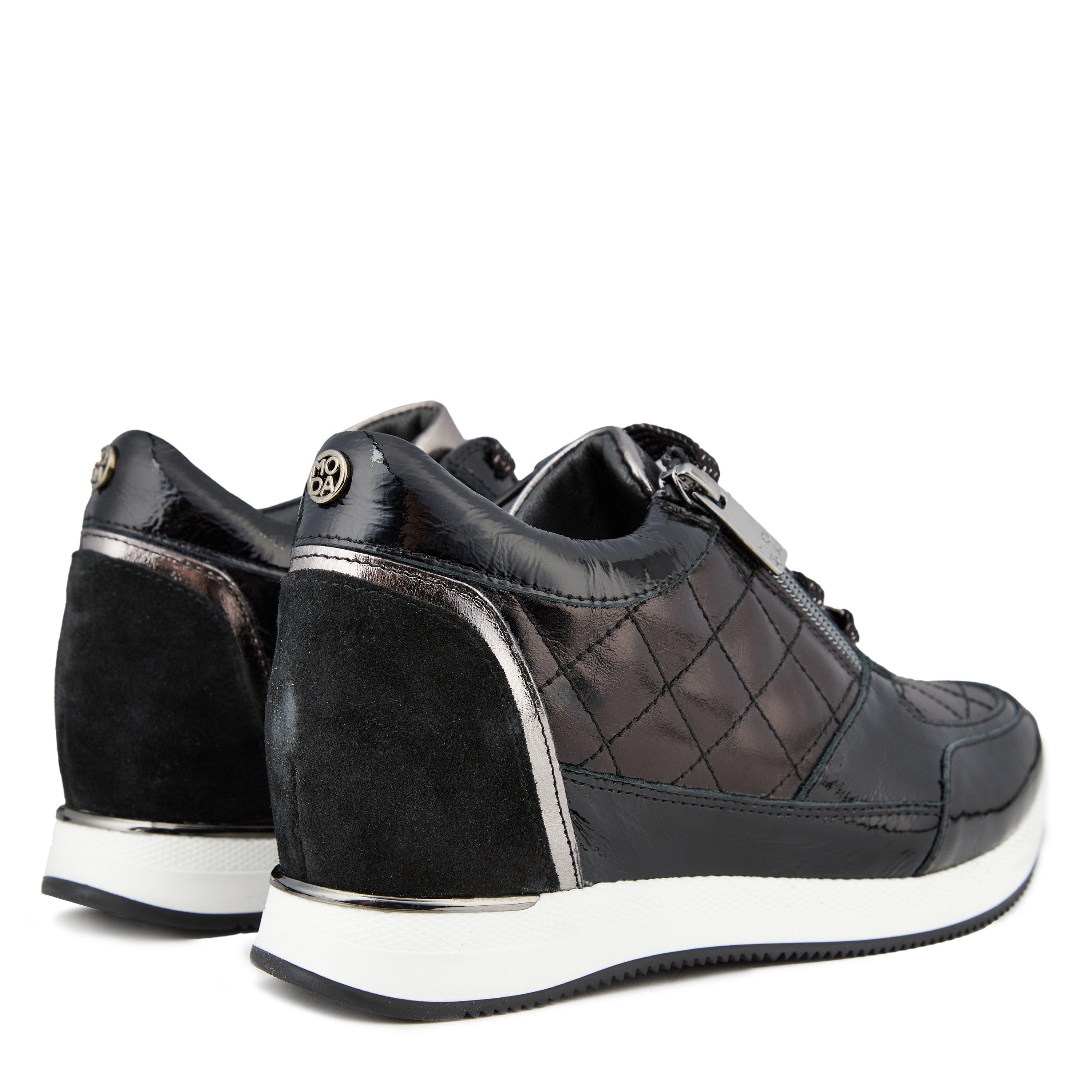 Black - Moda in Pelle - Berke Trainers - 4
