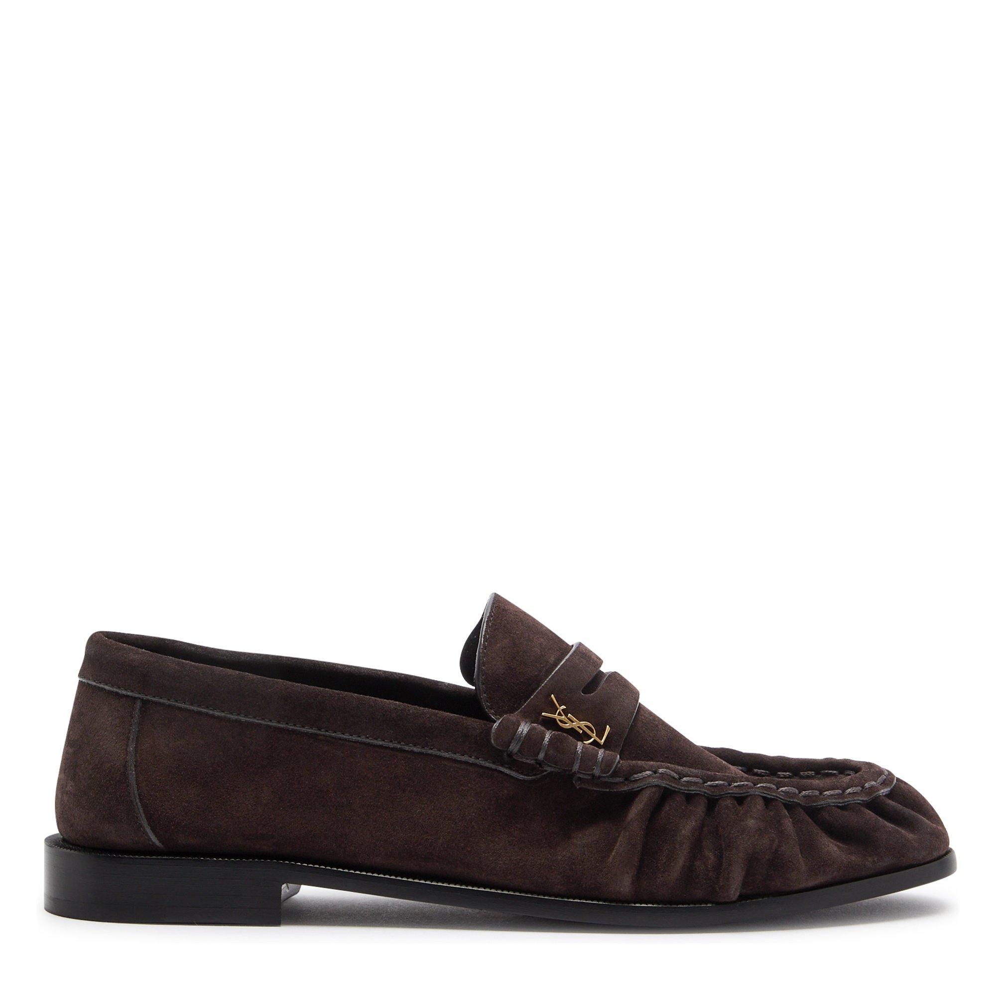 BROWN - Saint Laurent - Women's Le Suede Loafers - 1