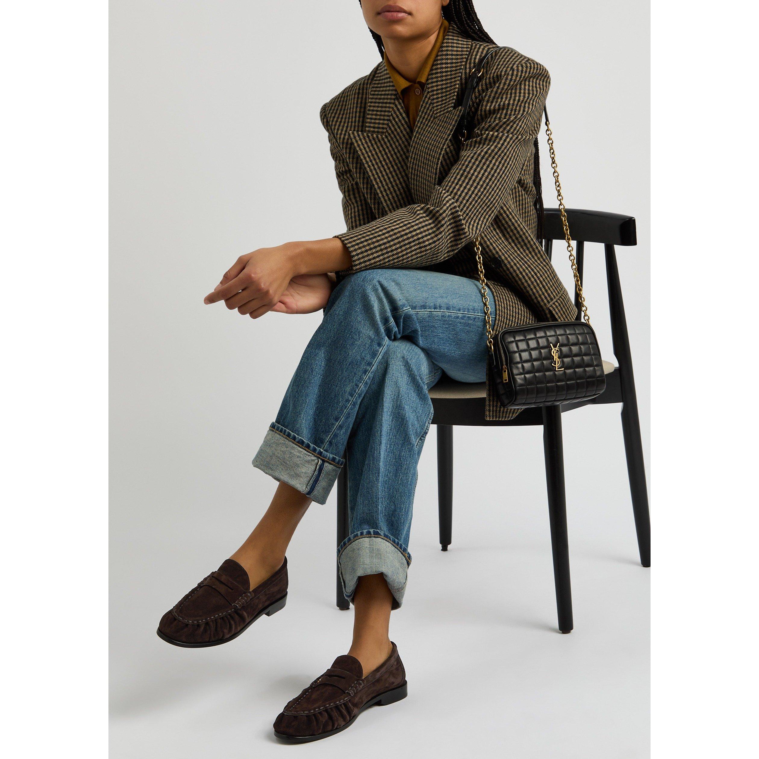 BROWN - Saint Laurent - Women's Le Suede Loafers - 3