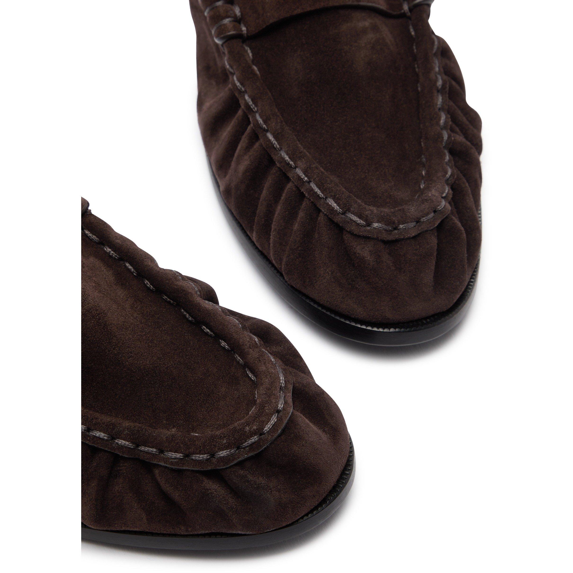 BROWN - Saint Laurent - Women's Le Suede Loafers - 4