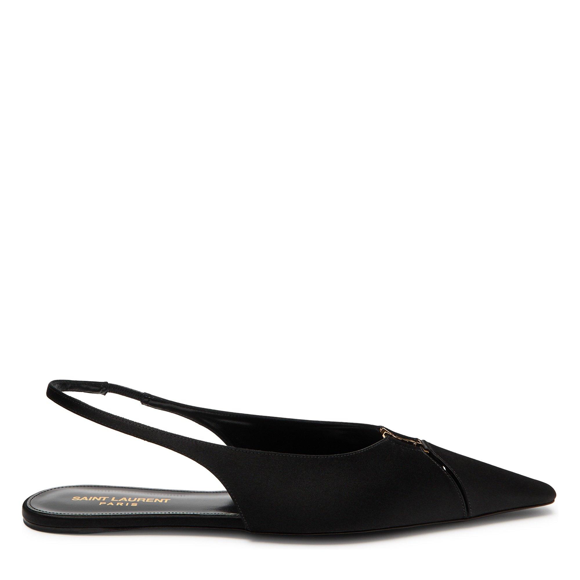BLACK - Saint Laurent - BABYLONE SLINGBACK BALLERINA