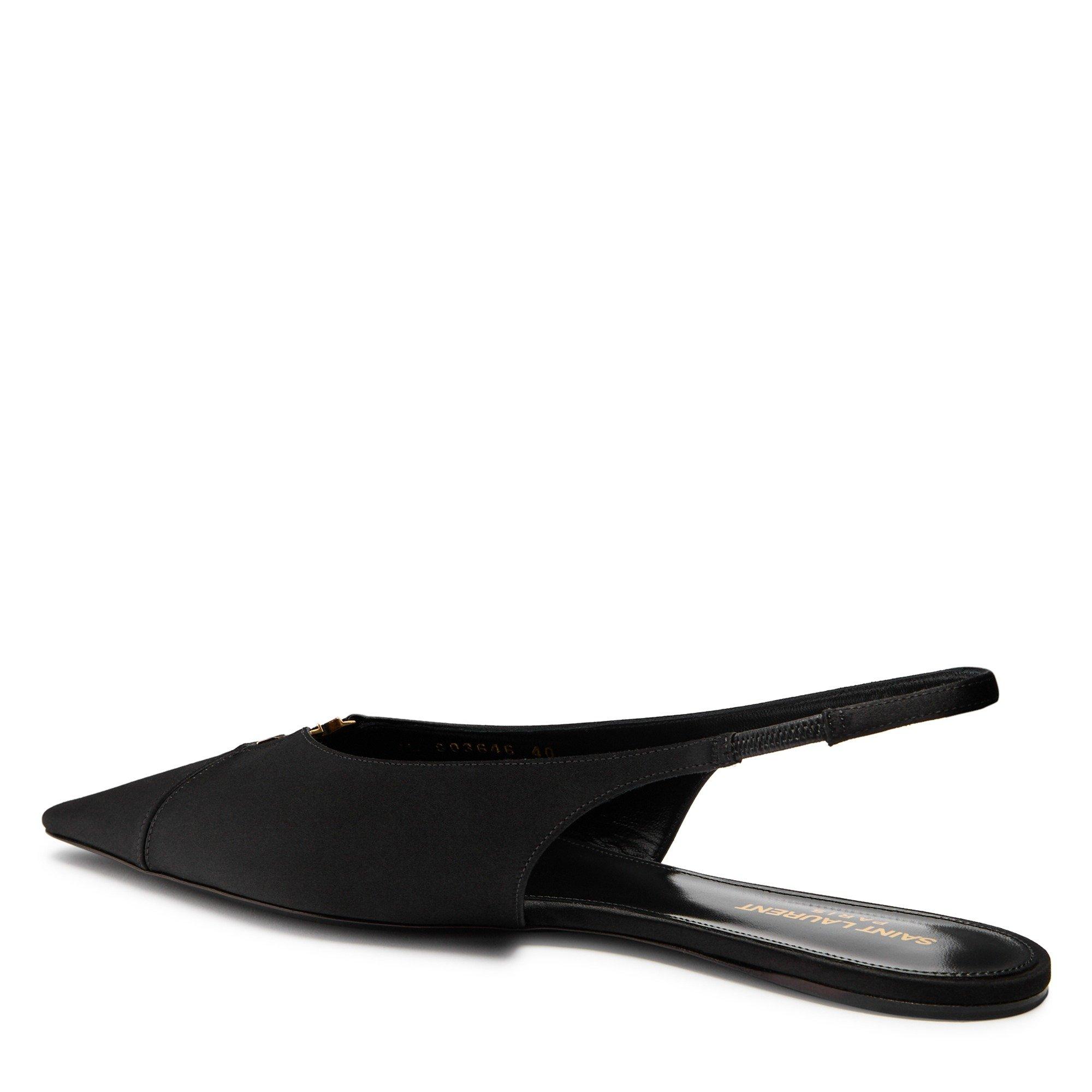 BLACK - Saint Laurent - BABYLONE SLINGBACK BALLERINA - 2