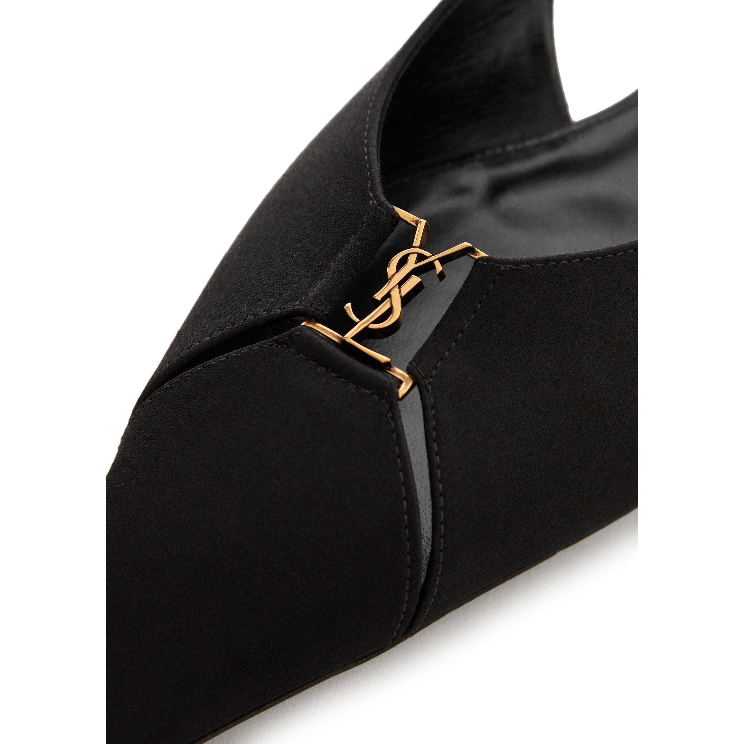 BLACK - Saint Laurent - BABYLONE SLINGBACK BALLERINA - 5