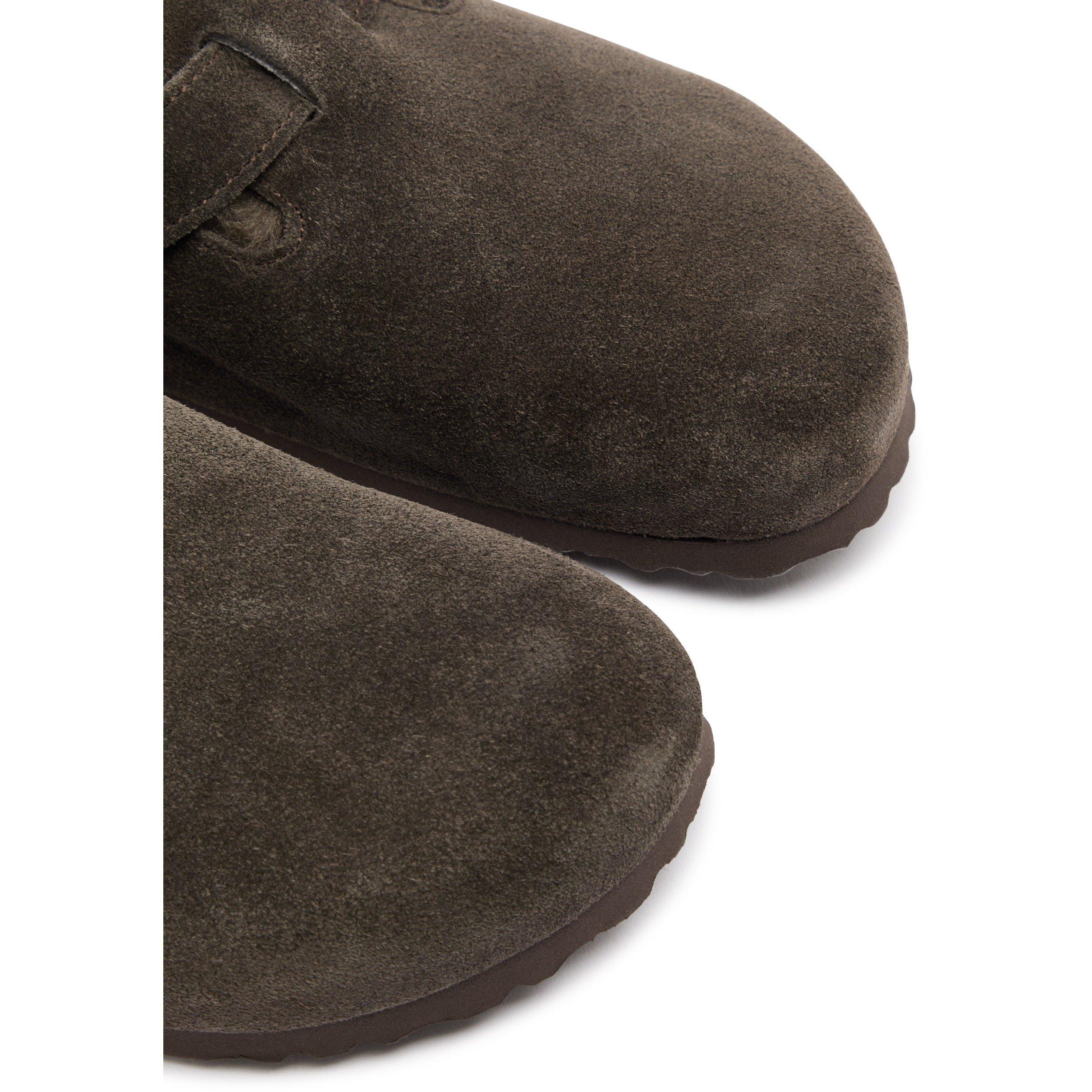 BROWN - Birkenstock - Women's Boston Shearling Suede Clogs - 4