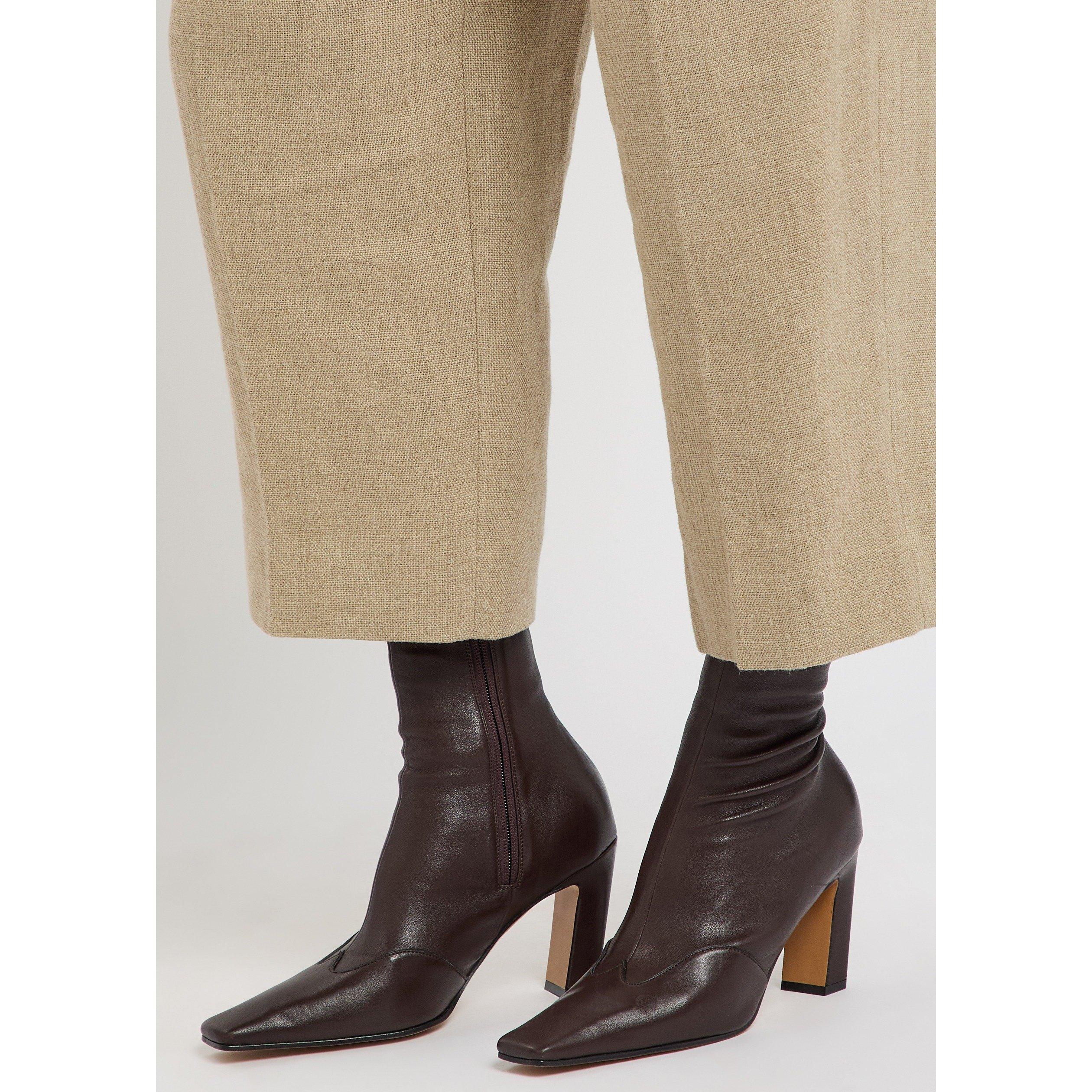 BROWN - Khaite - NEVADA ANKLE STRETCH BOOT 85 - 3