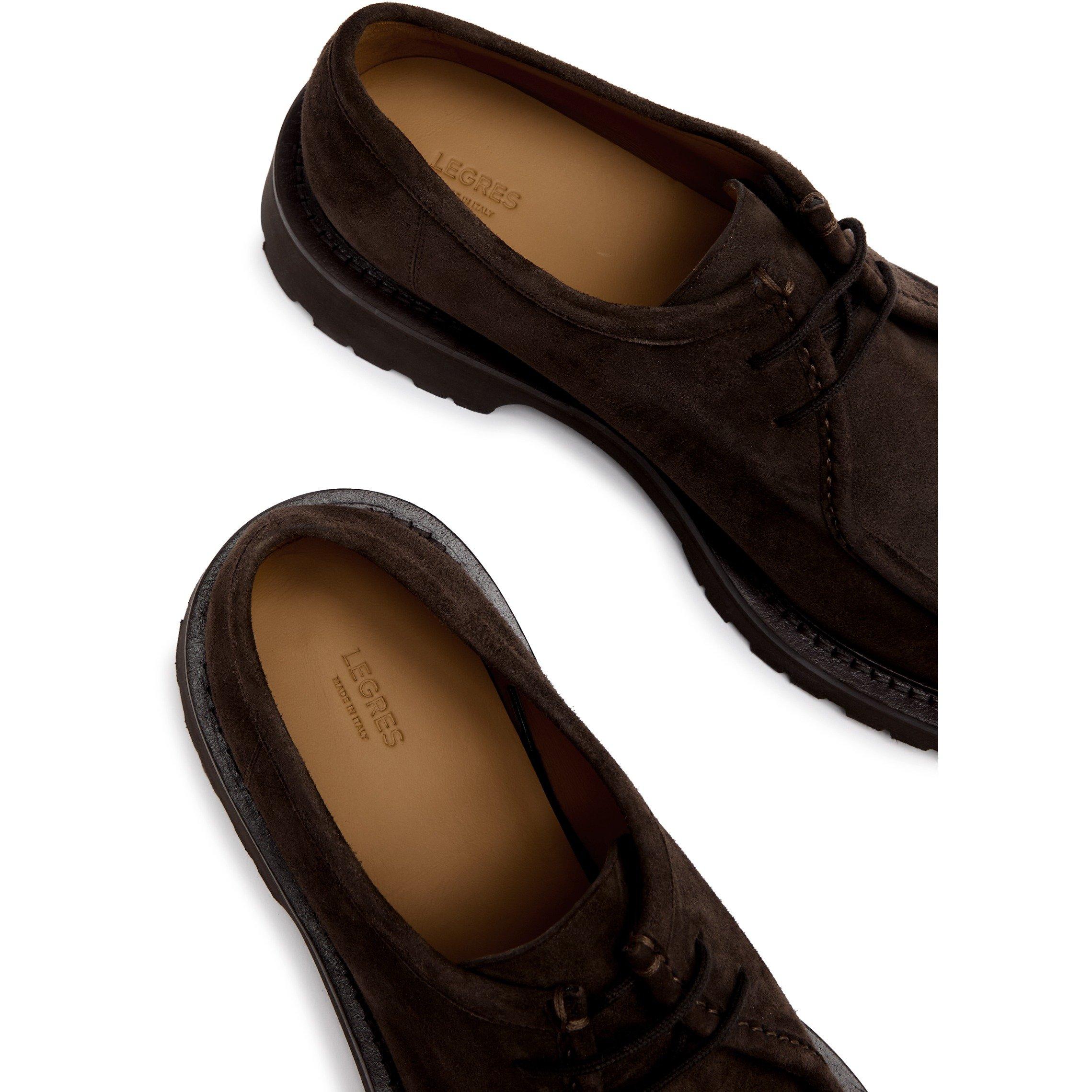 BROWN - Legres - Women's Suede Derby Shoes - 5