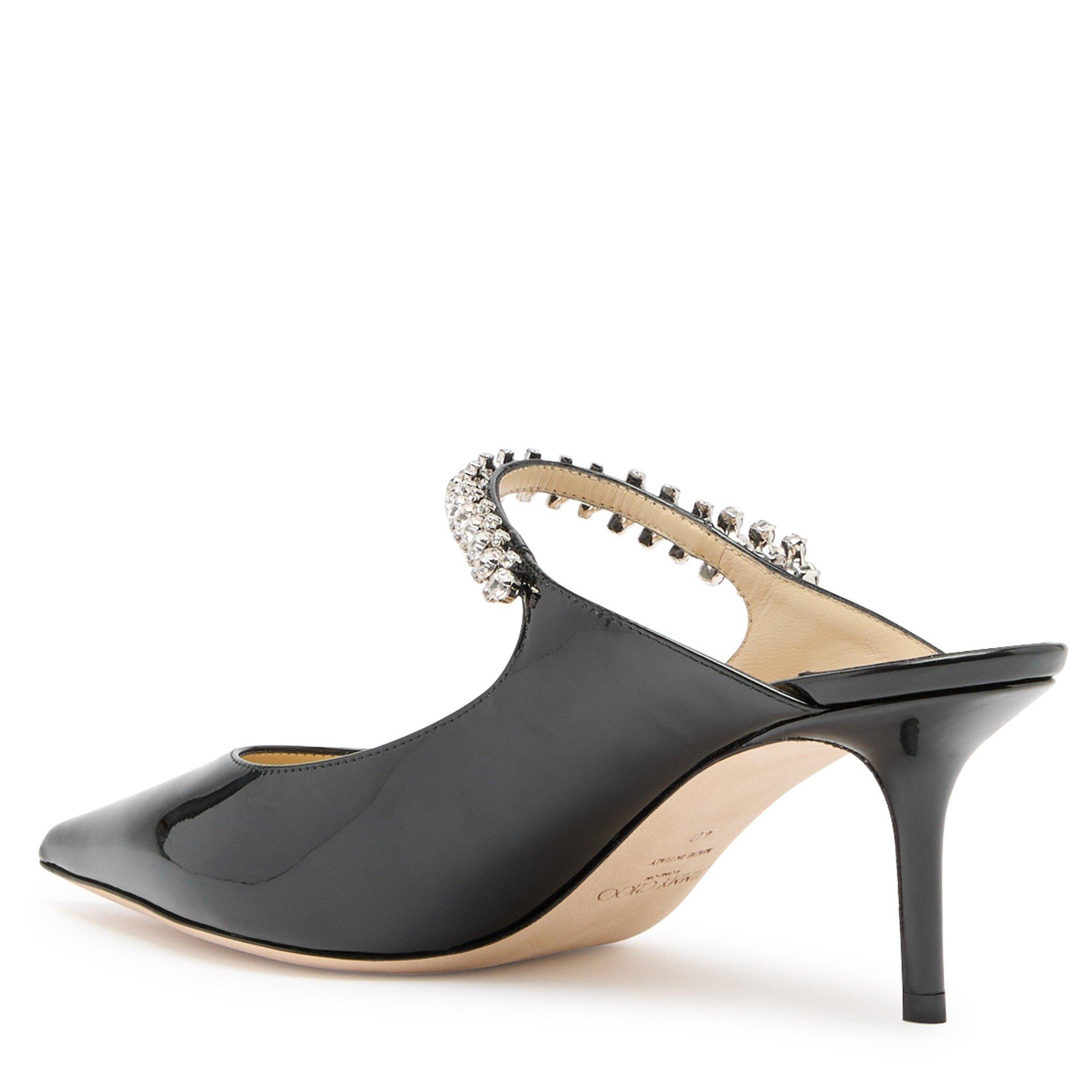 BLACK - Jimmy Choo - Women's Bing 65 Patent Crystal Embellished Heeled Mules - 2