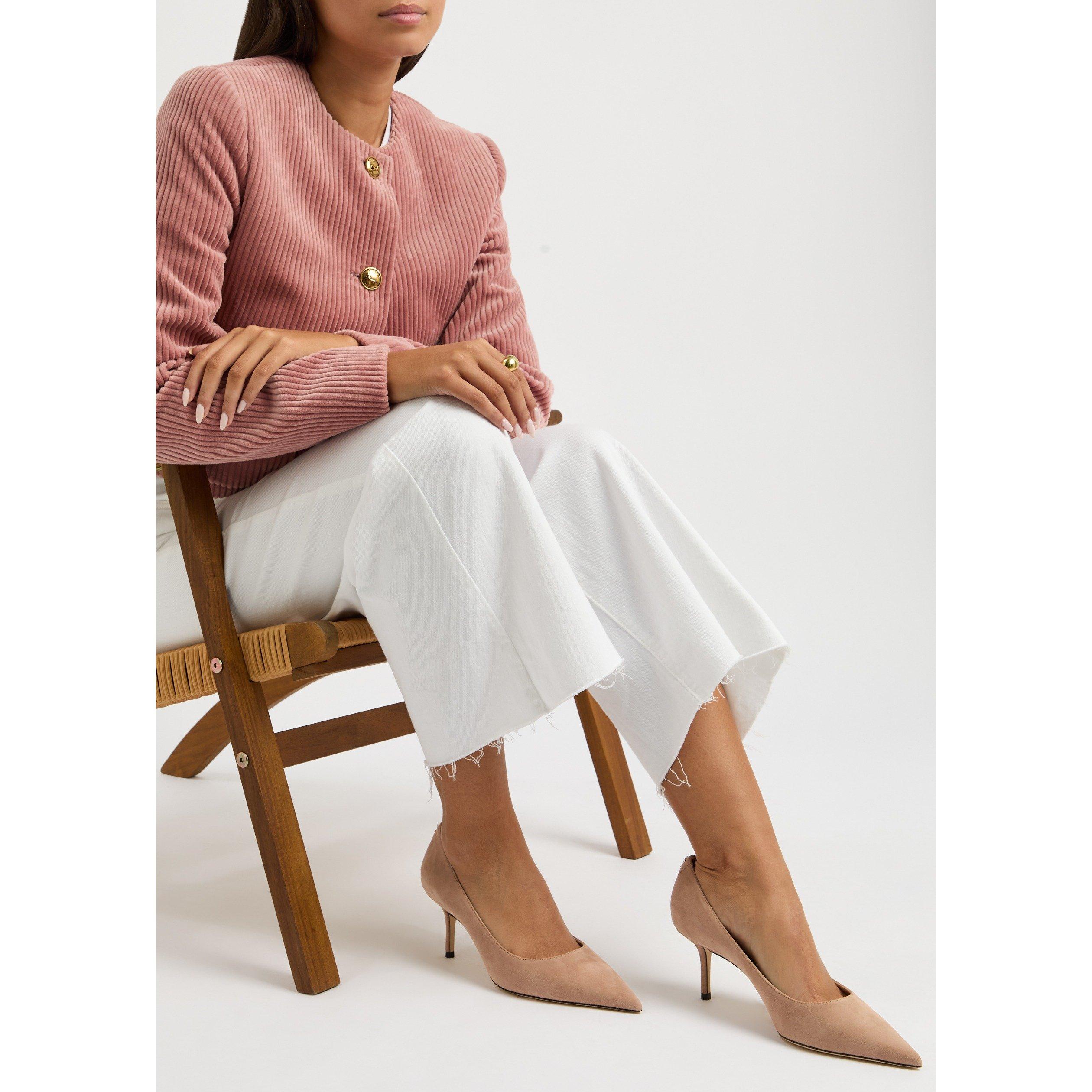 NUDE - Jimmy Choo - Women's Love Suede 65mm Court Shoes - 3