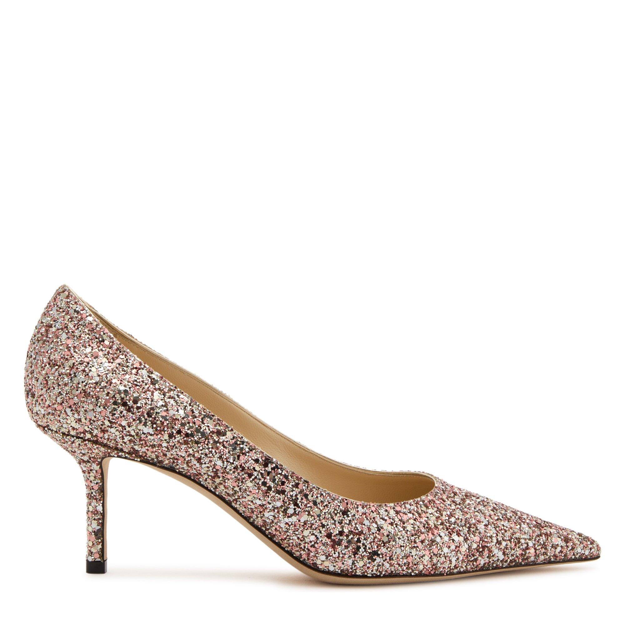 ROSE - Jimmy Choo - Women's Love Glitter 65mm Stiletto Heels