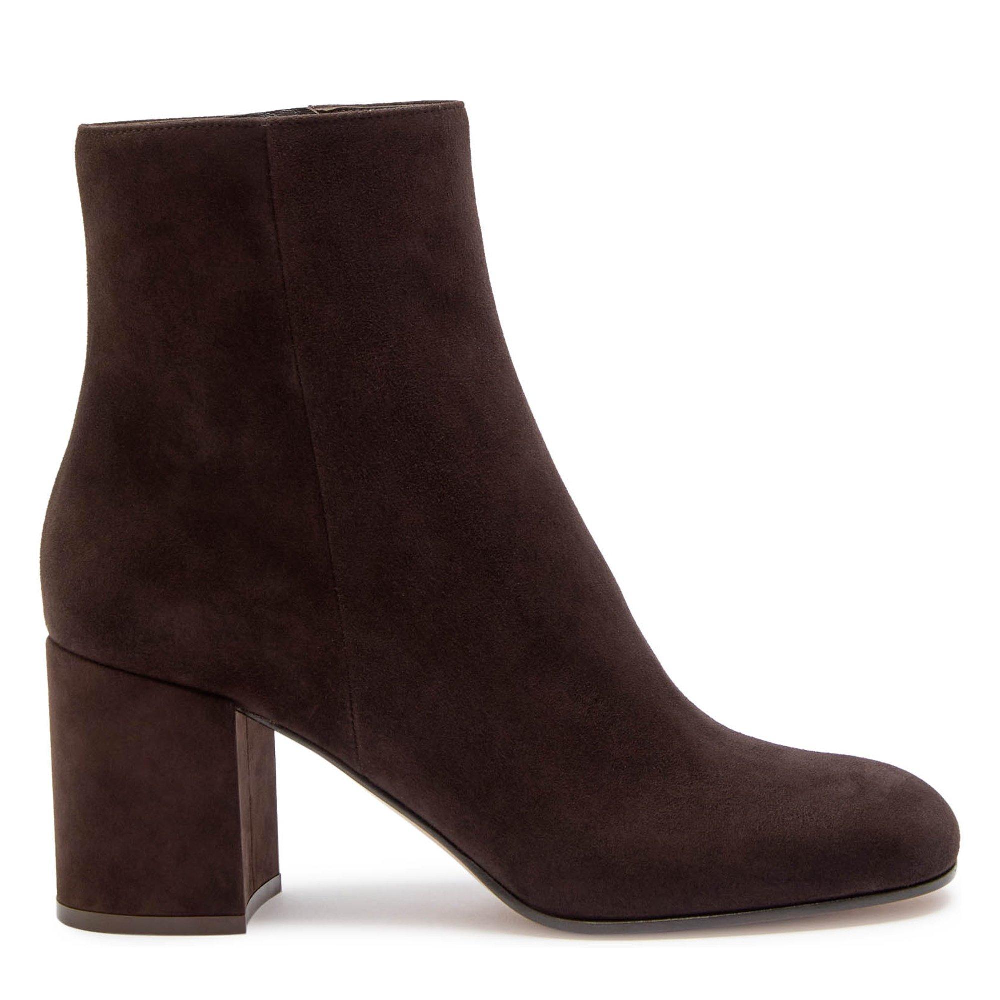 BROWN - Gianvito Rossi - JOELLE SUEDE ANKLE BOOT