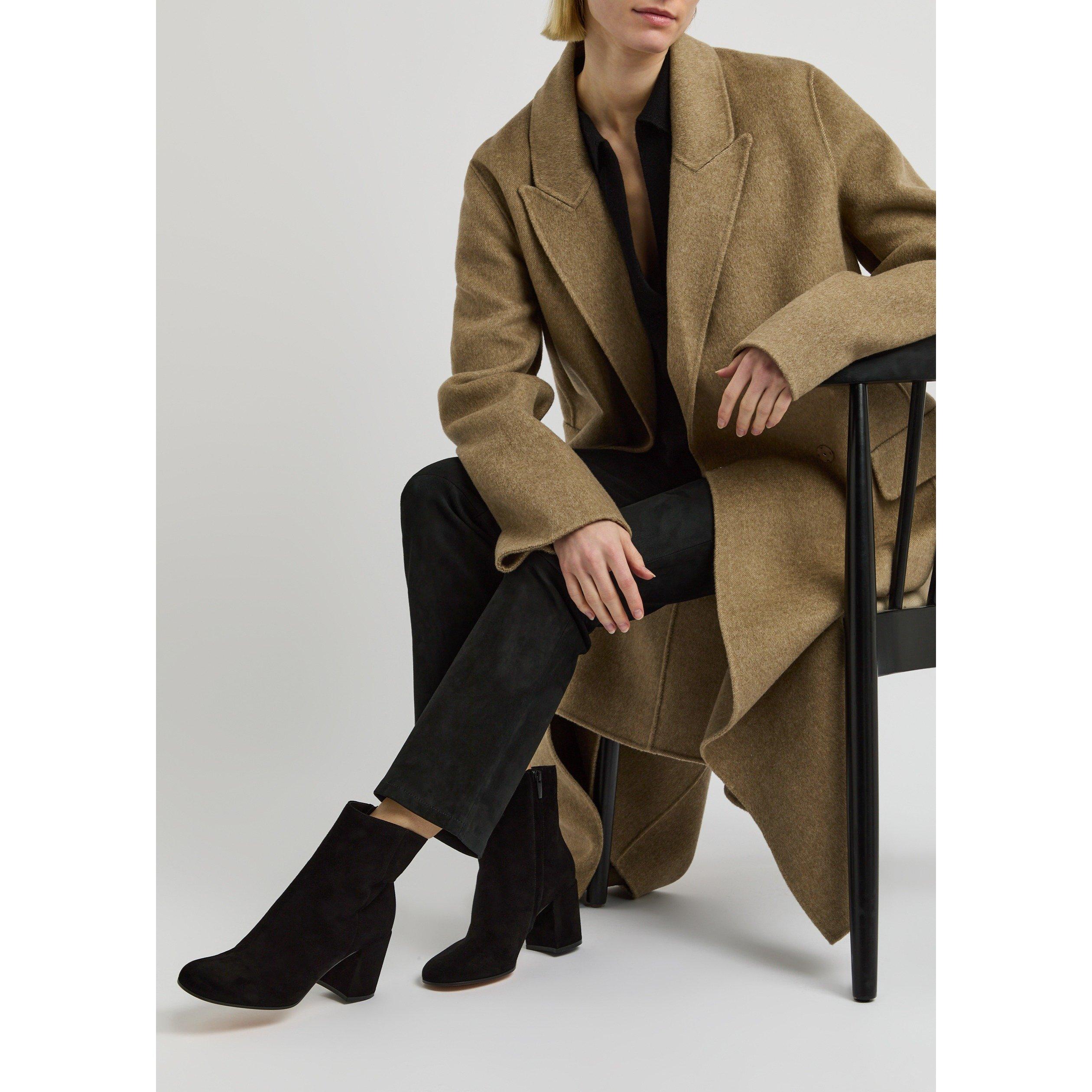 BLACK - Gianvito Rossi - Women's Joelle Suede Heeled Ankle Boots - 3
