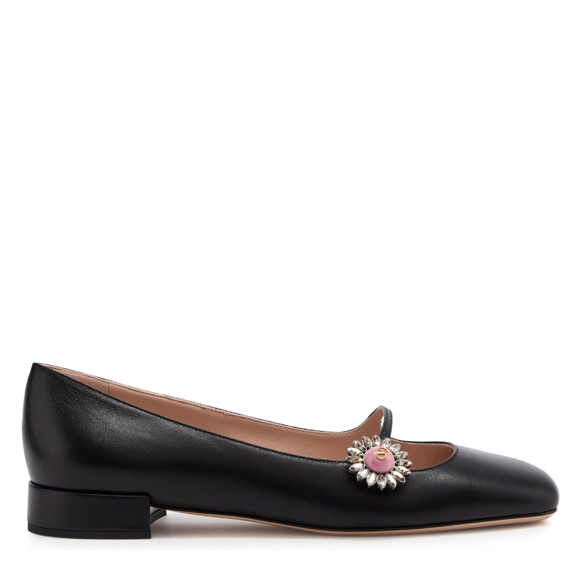 BLACK - Valentino - BALLERINA STRASS BUCKLE
