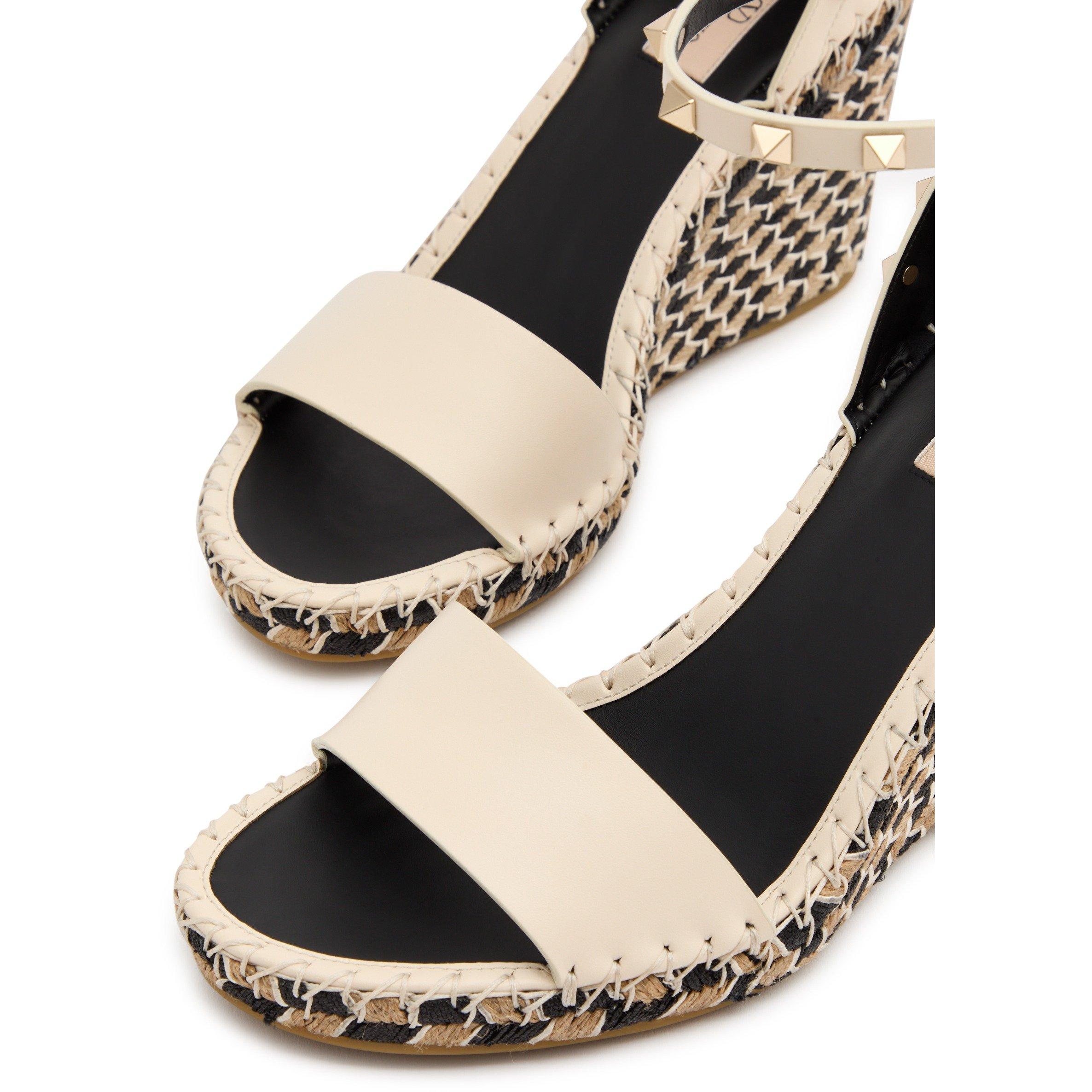 IVORY - Valentino - ROCKSTUD HH WEDGE ESPADRILLES - 4