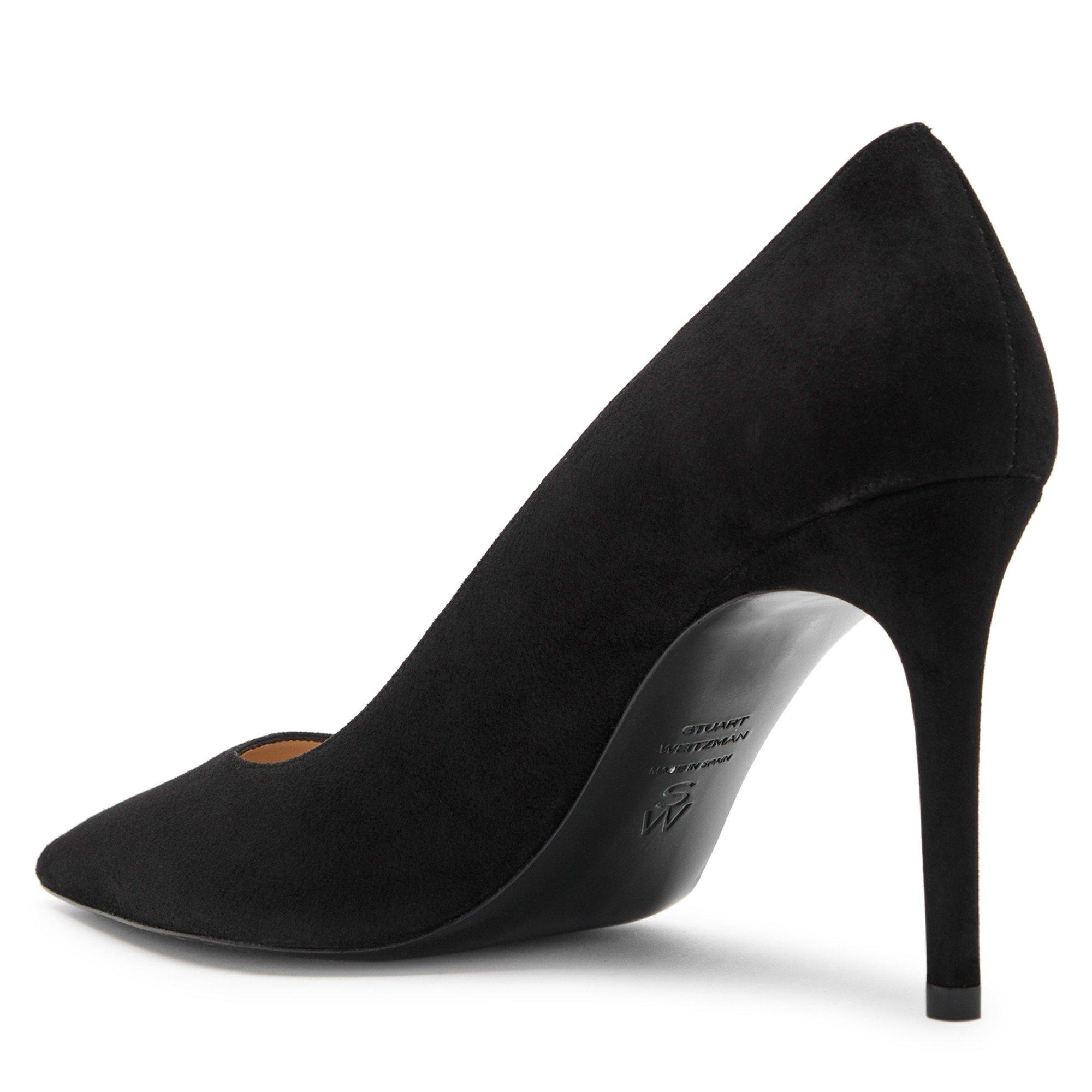 BLACK - Stuart Weitzman - STUART POWER 85 SUEDE PUMP - 2