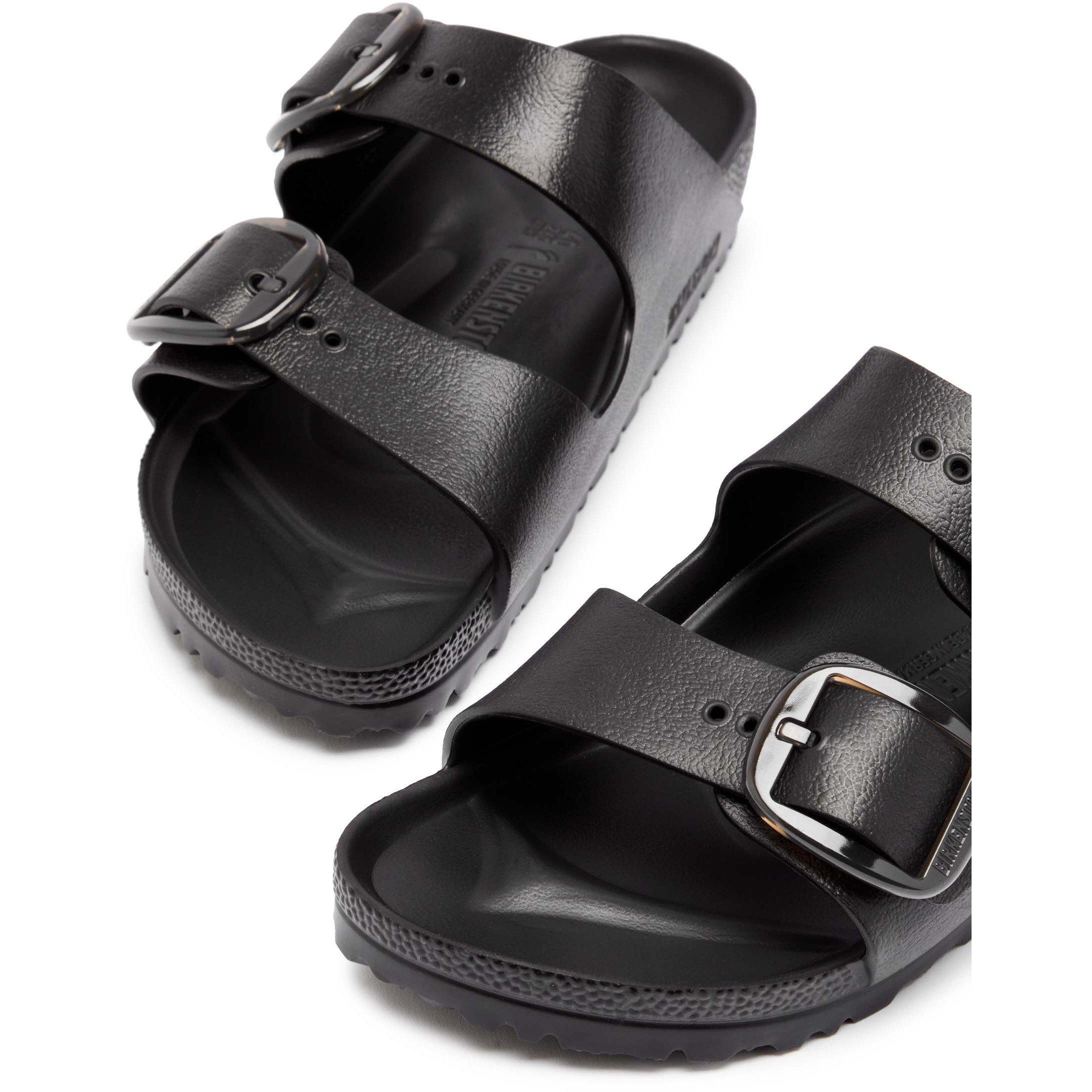 BLACK - Birkenstock - Women's Arizona Big Buckle EVA Flat Sandals - 4