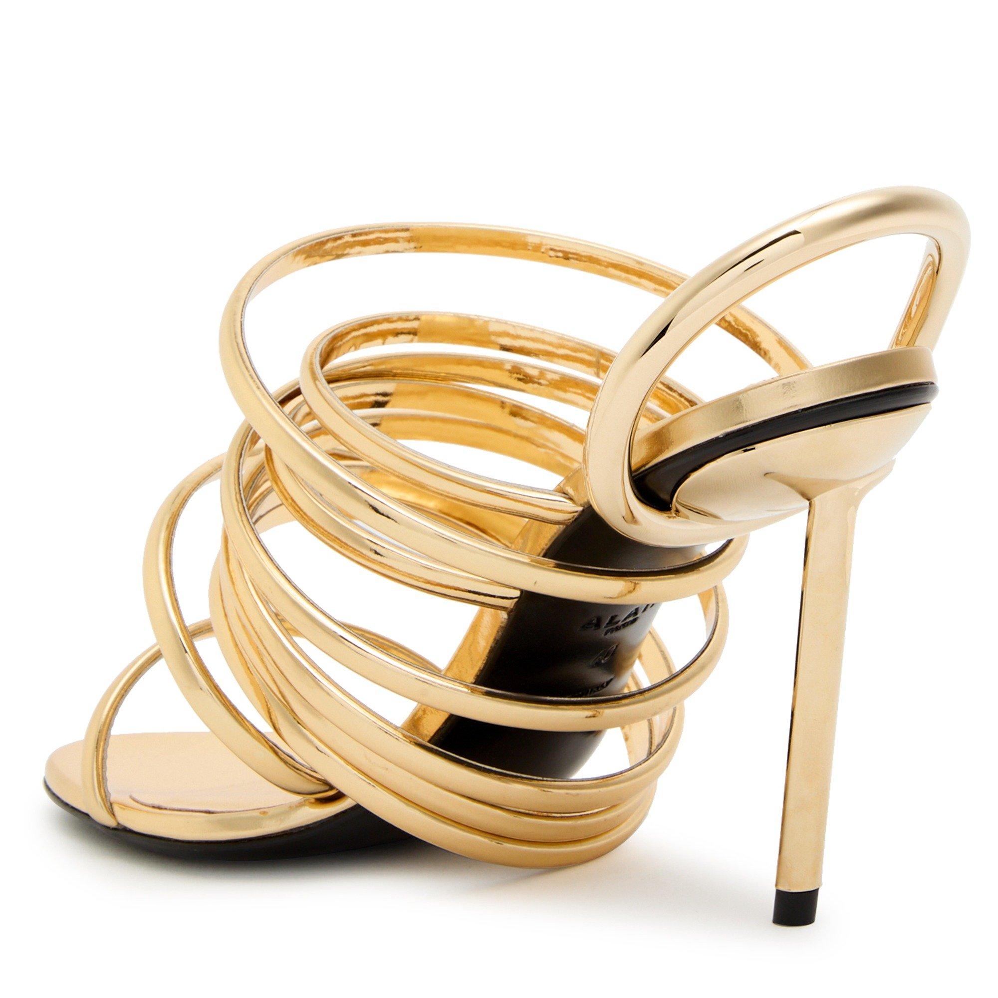 GOLD - Alaia - Strappy Mule Sandals 90 - 2