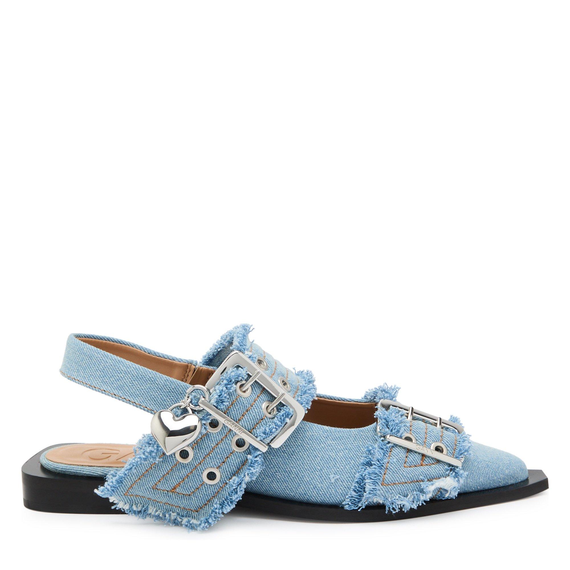 DENIM - Ganni - Feminine Buckle Ballerina Char