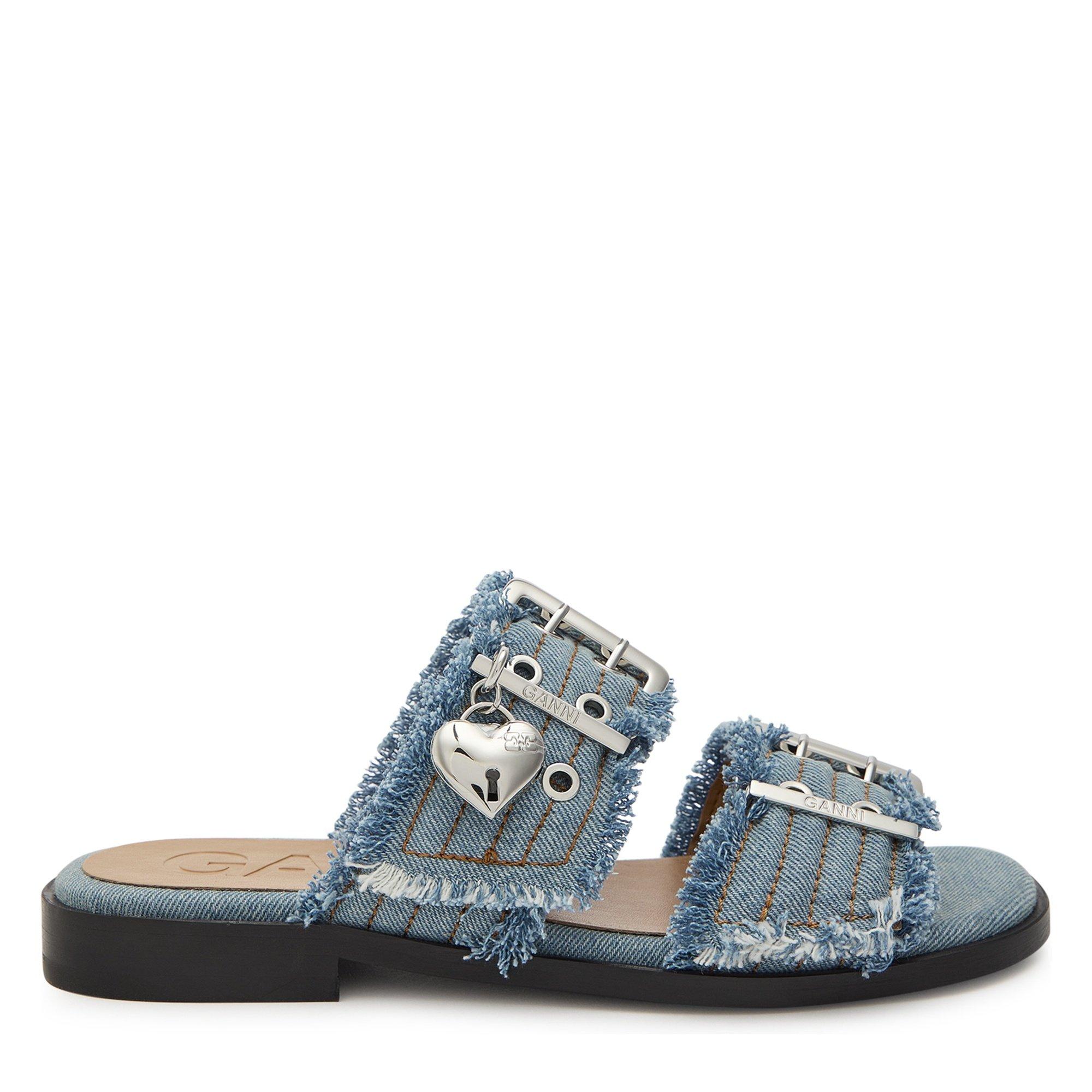 DENIM - Ganni - Feminine Buckle Two Strap Sand