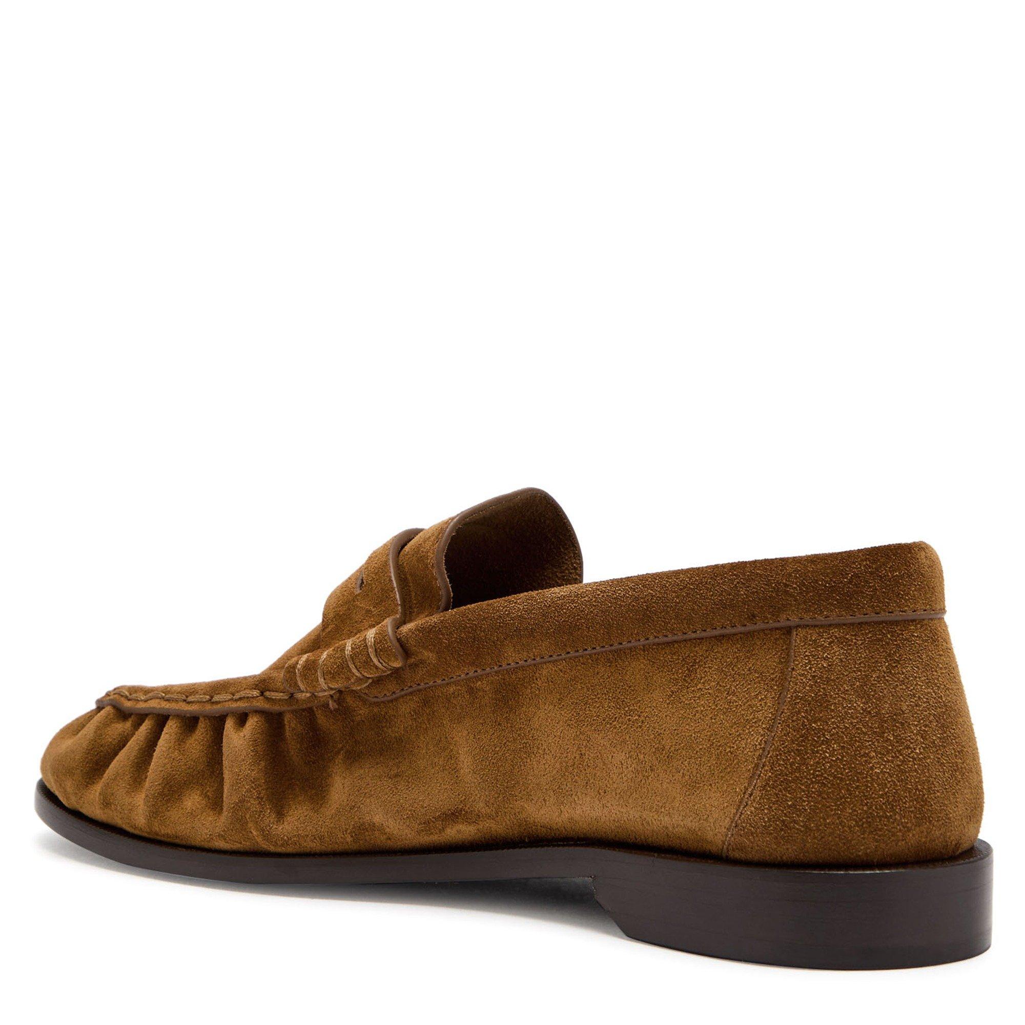 TAN - Saint Laurent - Women's LE 15 Suede Loafers - 2