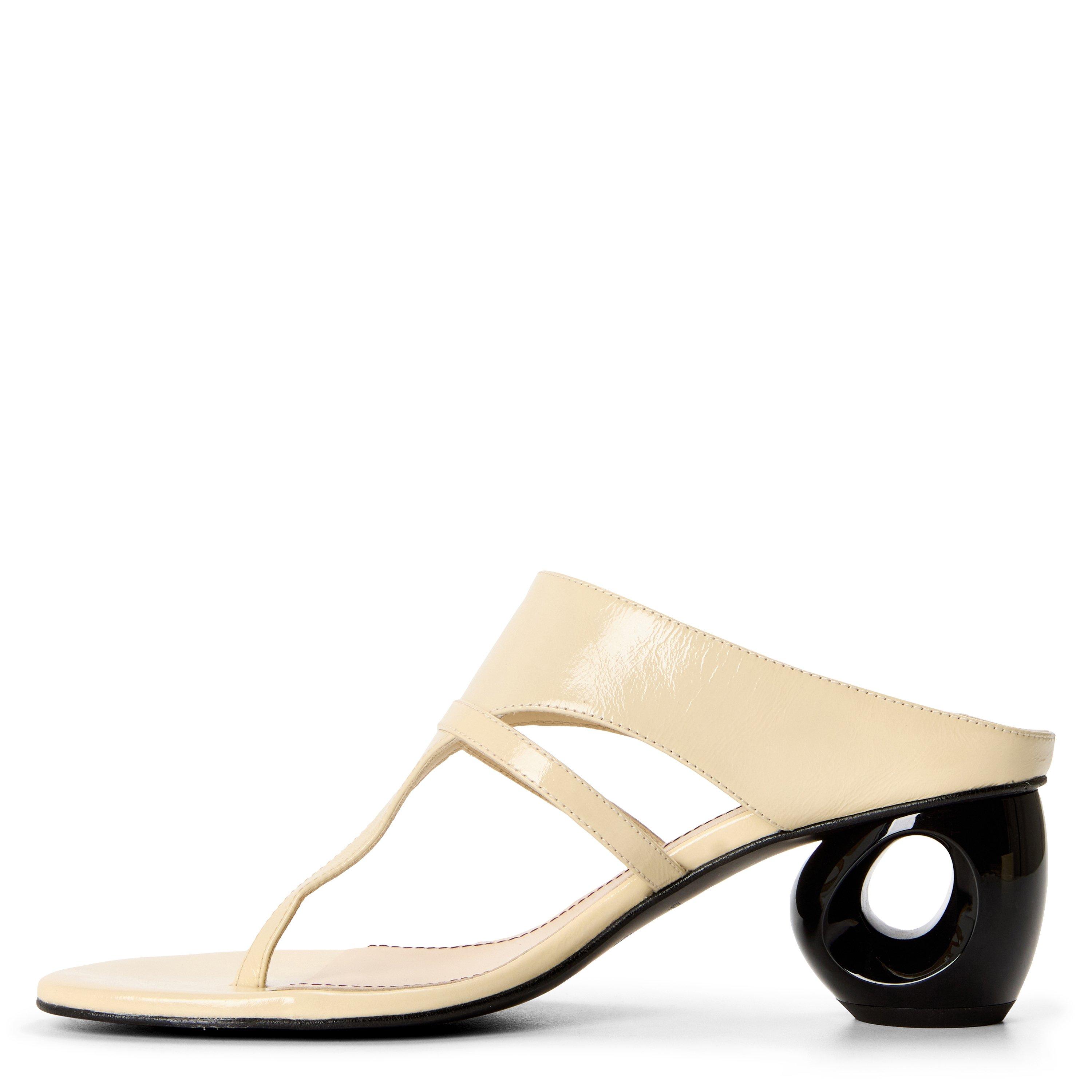 WHITE AND BLACK - Alohas - Dystaria Leather Sandals - 2