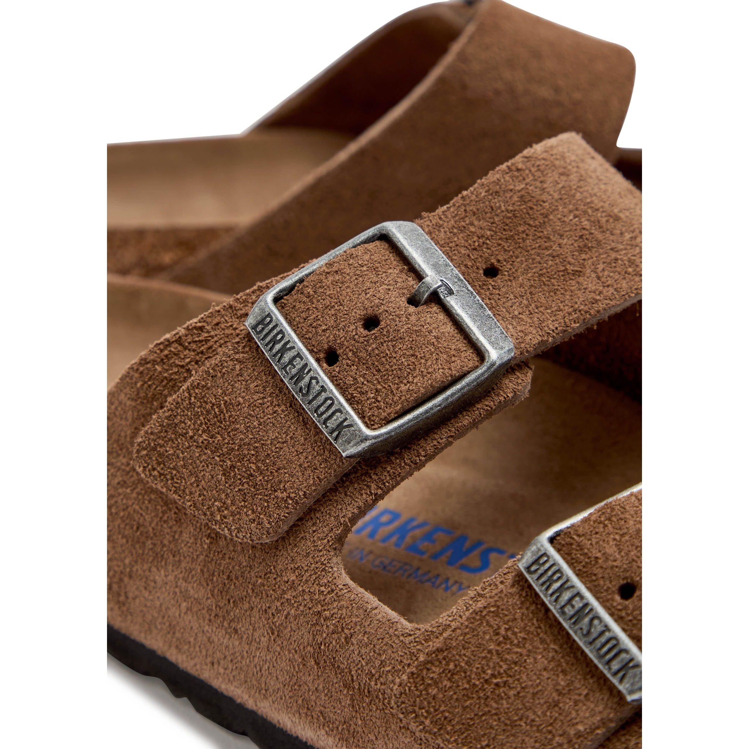 BROWN - Birkenstock - Women's Arizona SFB Suede Flat Sandals - 4