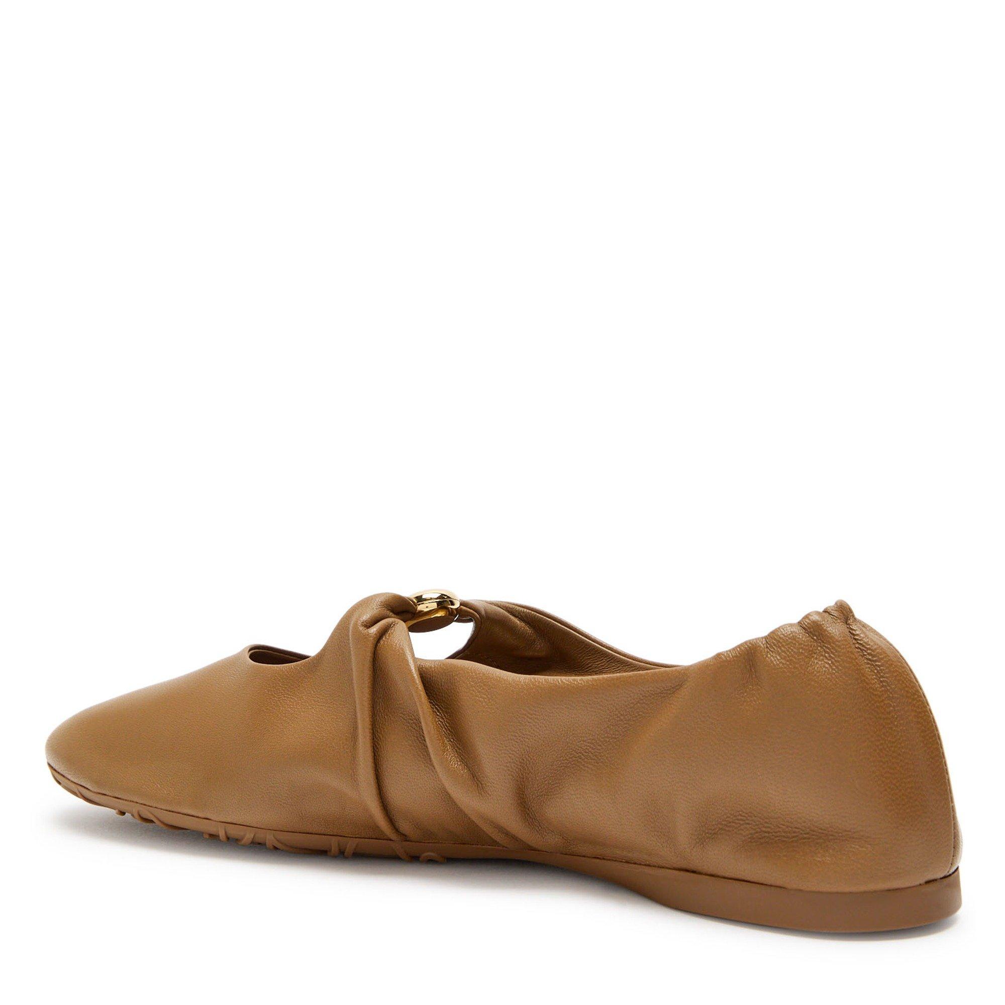 TAN - Loewe - Women's Pebble Soft Leather Ballet Pumps - 2