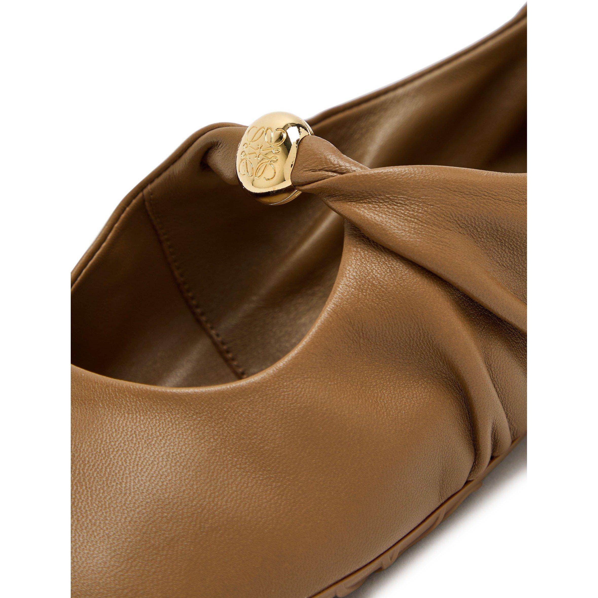 TAN - Loewe - Women's Pebble Soft Leather Ballet Pumps - 4