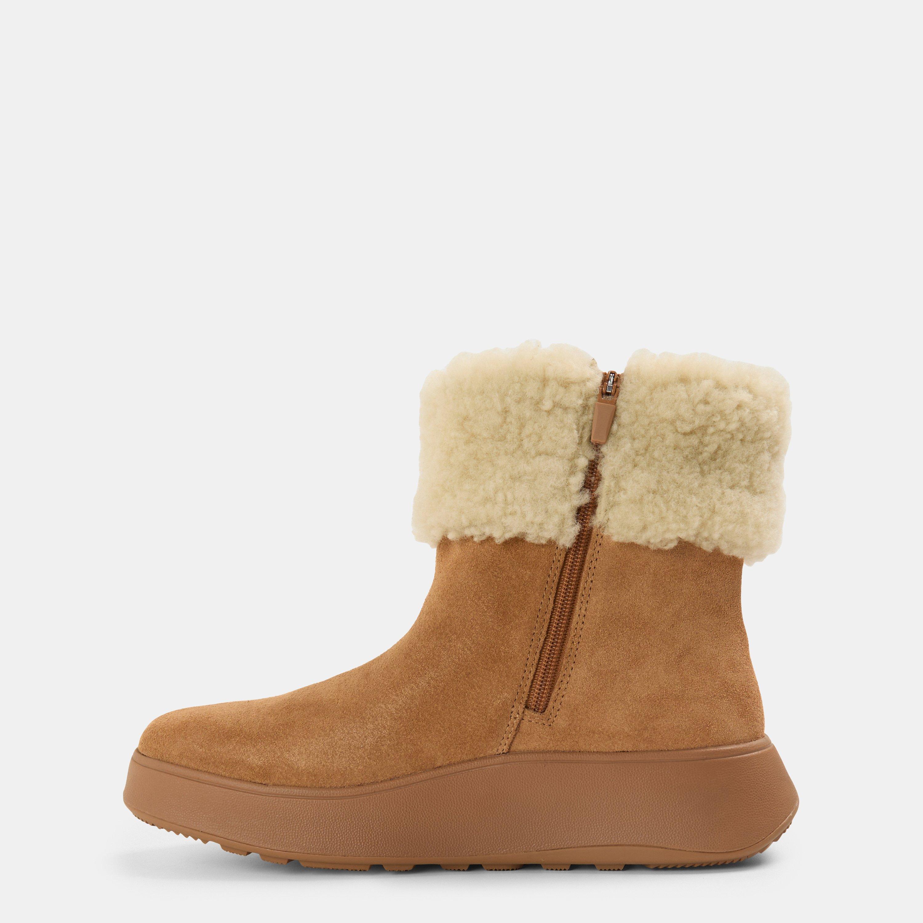Desert Tan - Fitflop - Women's Shearling Snug Boots - 2