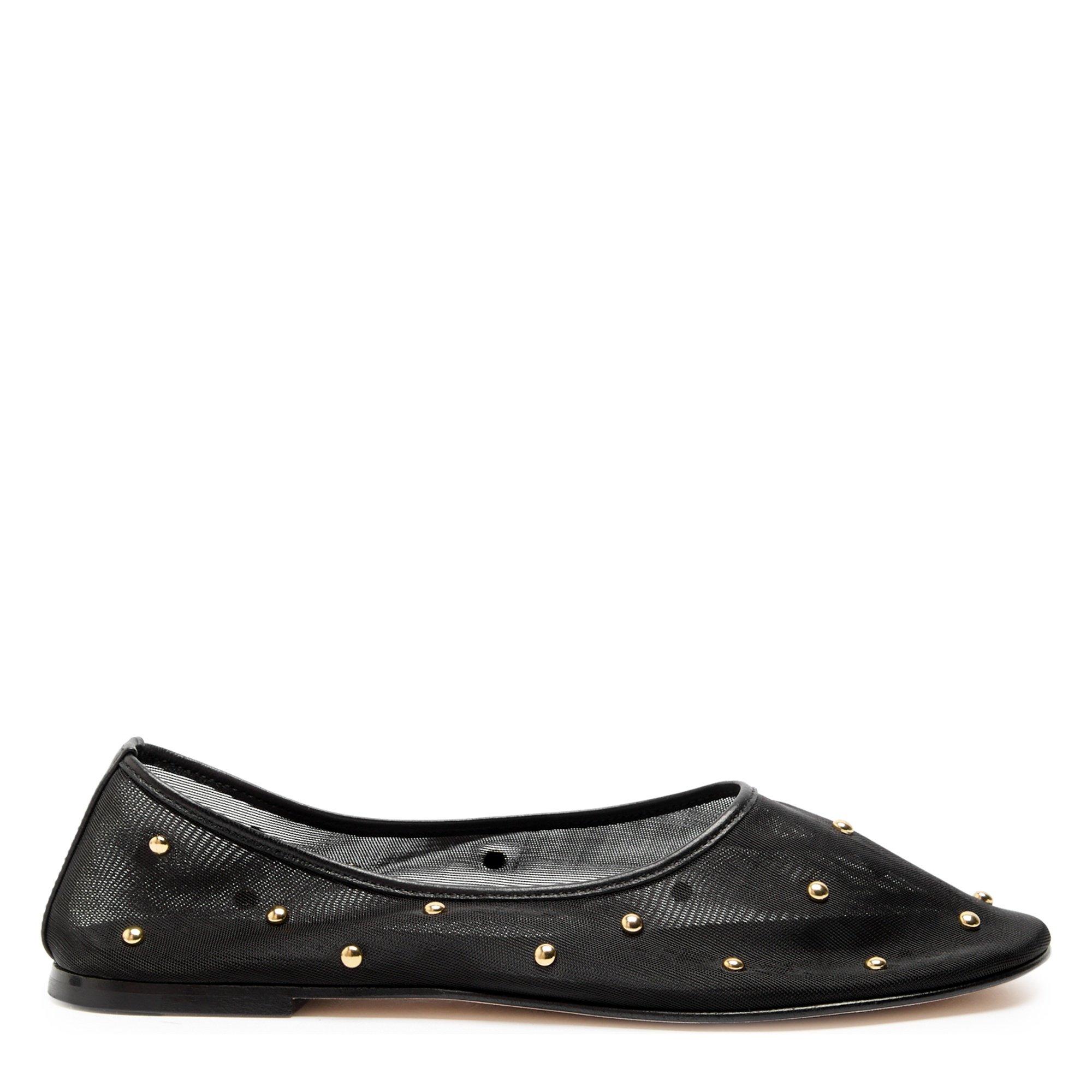 BLACK AND OTHER - Dear Frances - Women's Balla Mesh Studded Ballet Pumps