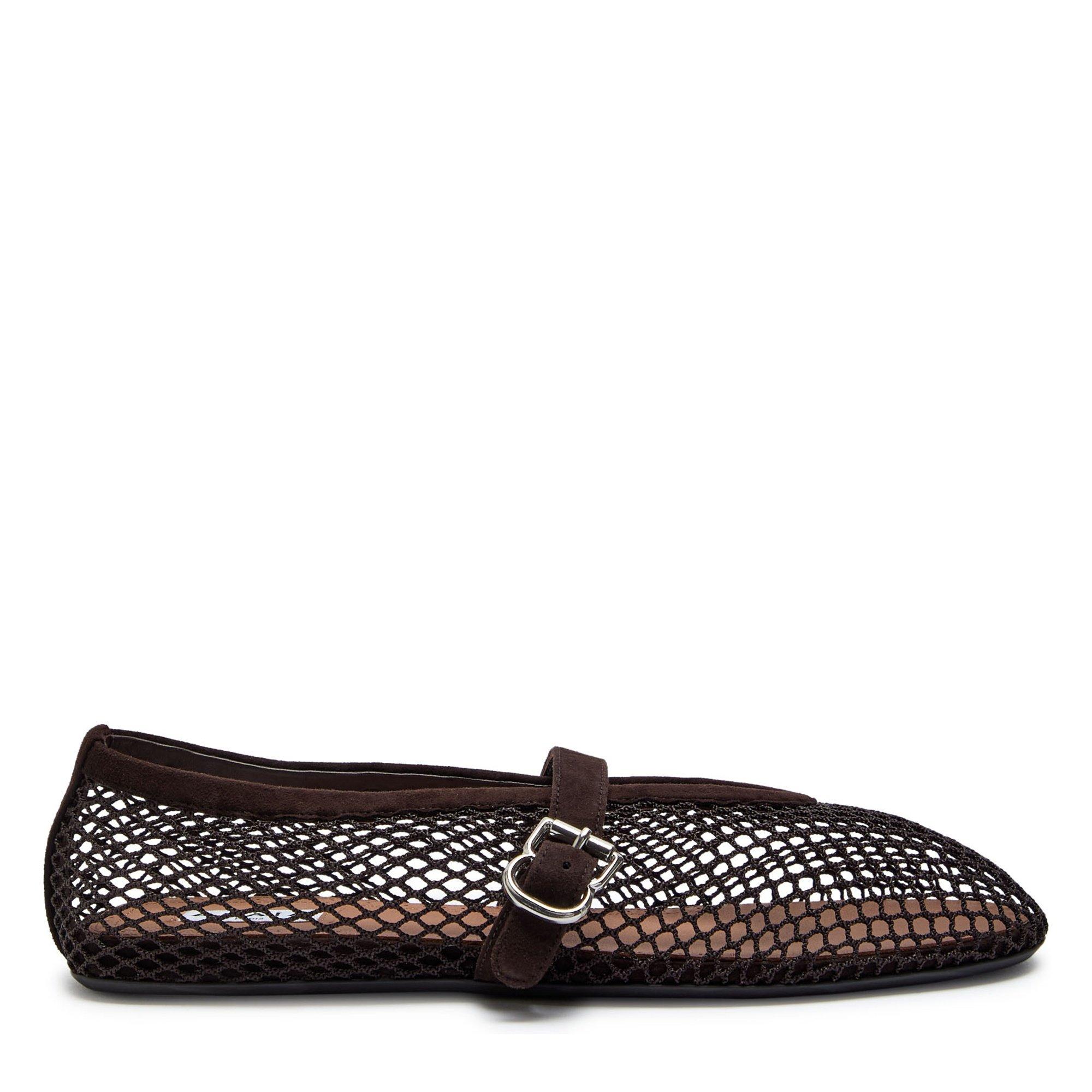 Women's Suede Mesh Ballet Pumps