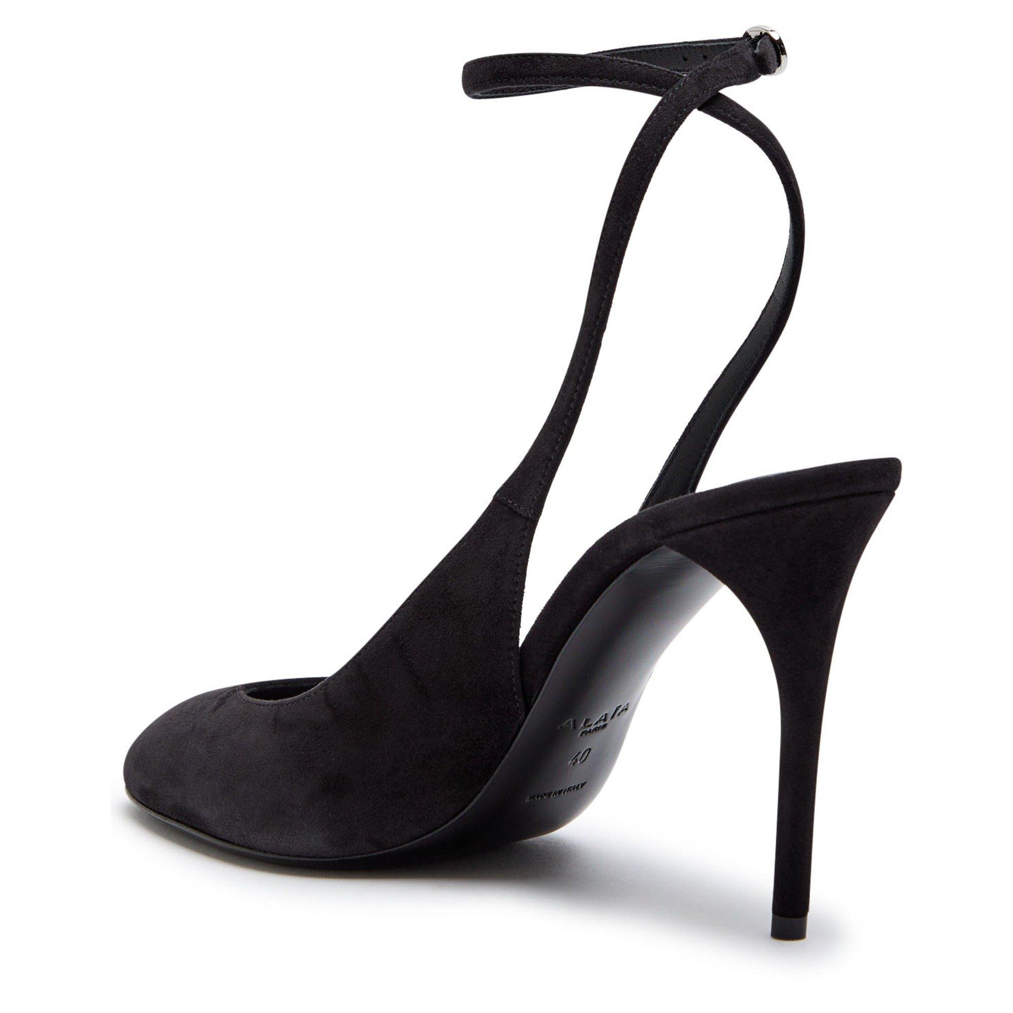 BLACK - Alaia - Women's Slingbacks 90 Suede Stiletto Heels - 2