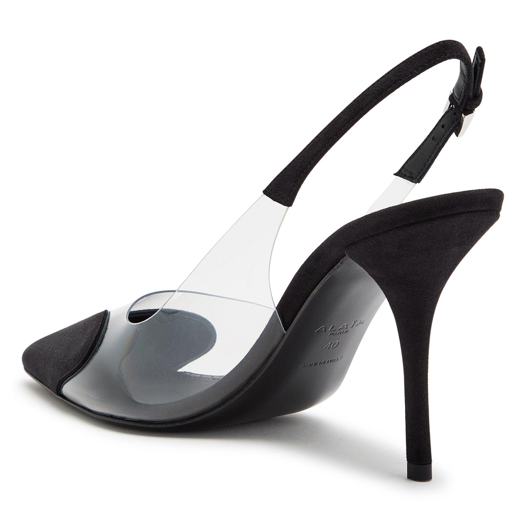 BLACK - Alaia - Coeur Slingbacks 90 - 2