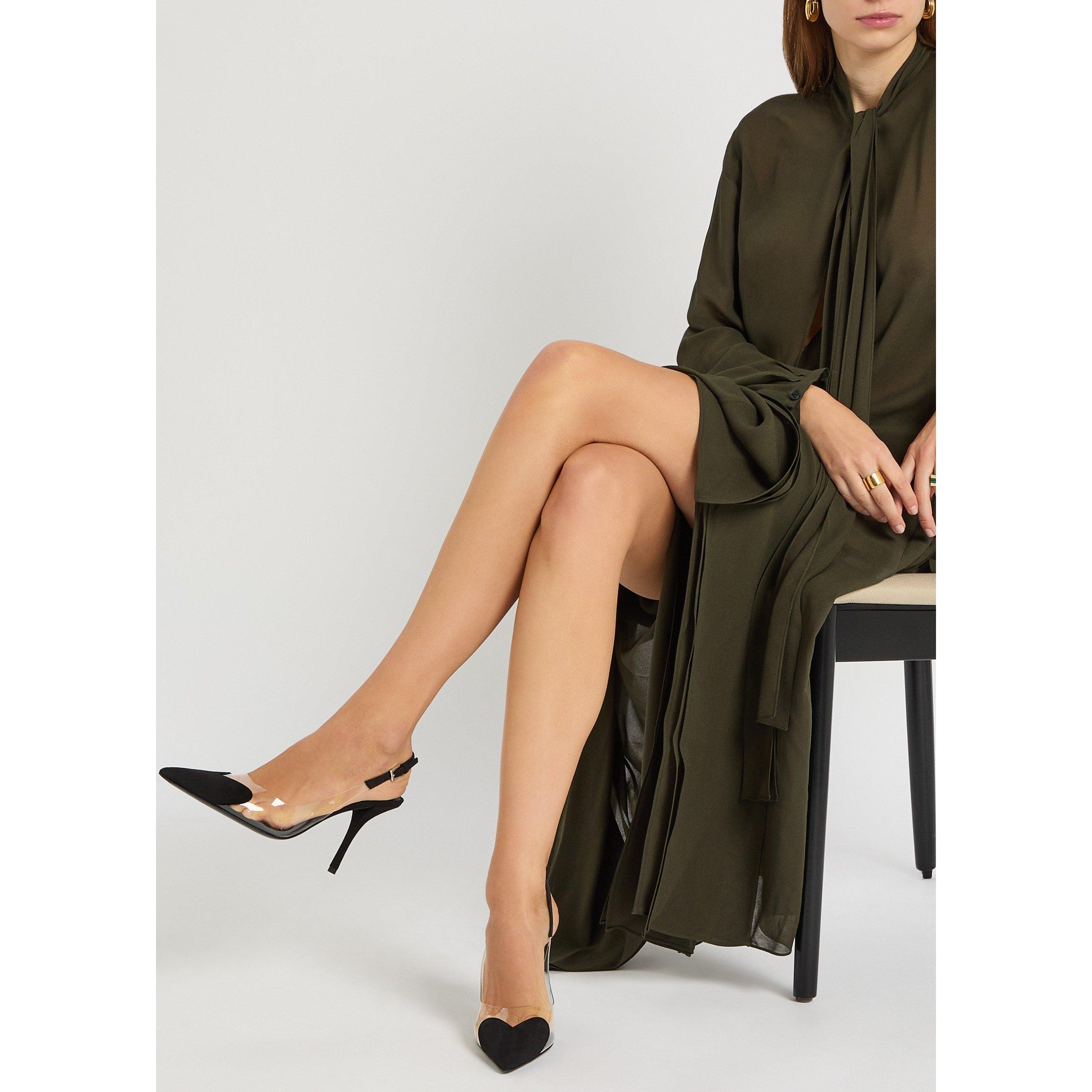 BLACK - Alaia - Coeur Slingbacks 90 - 3