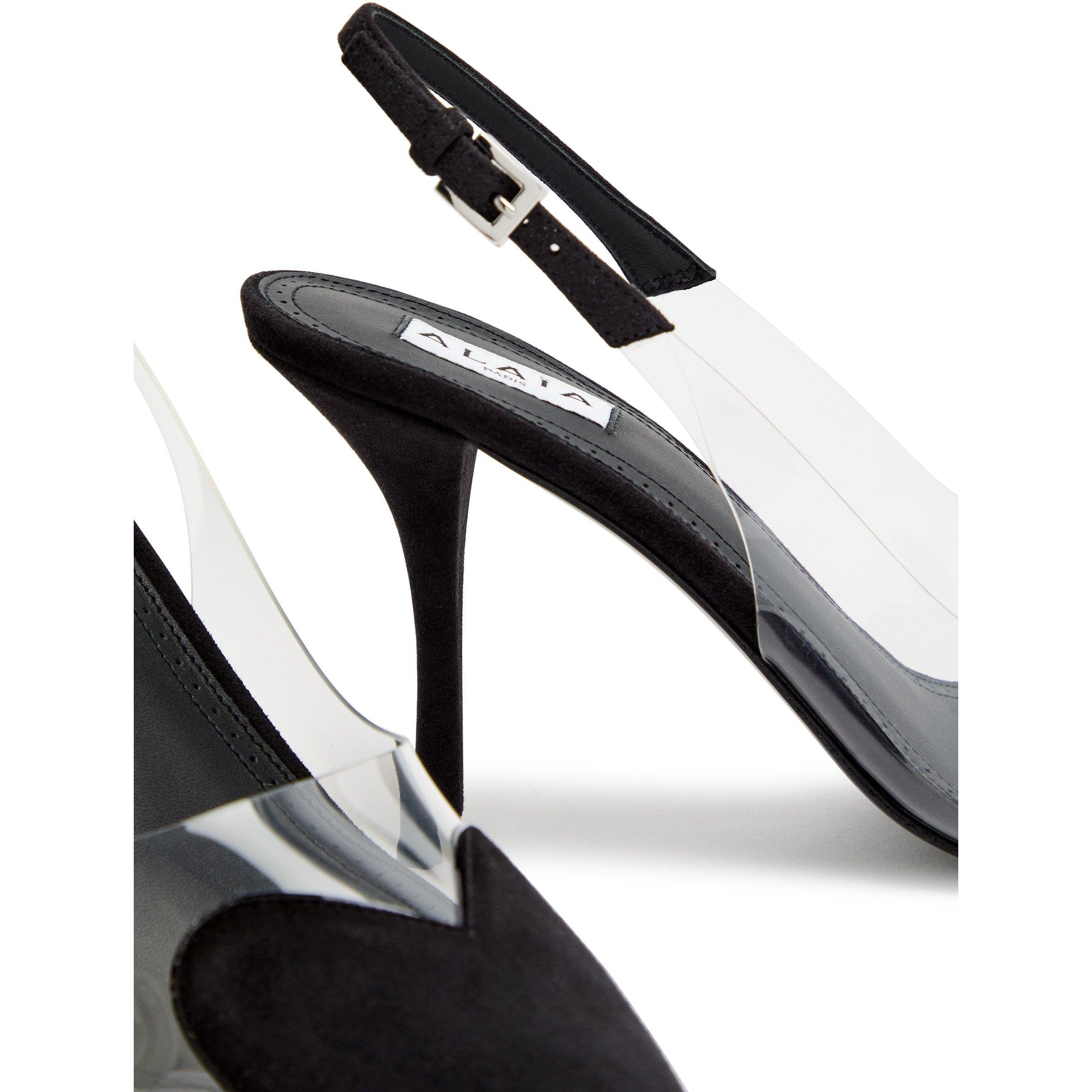 BLACK - Alaia - Coeur Slingbacks 90 - 5