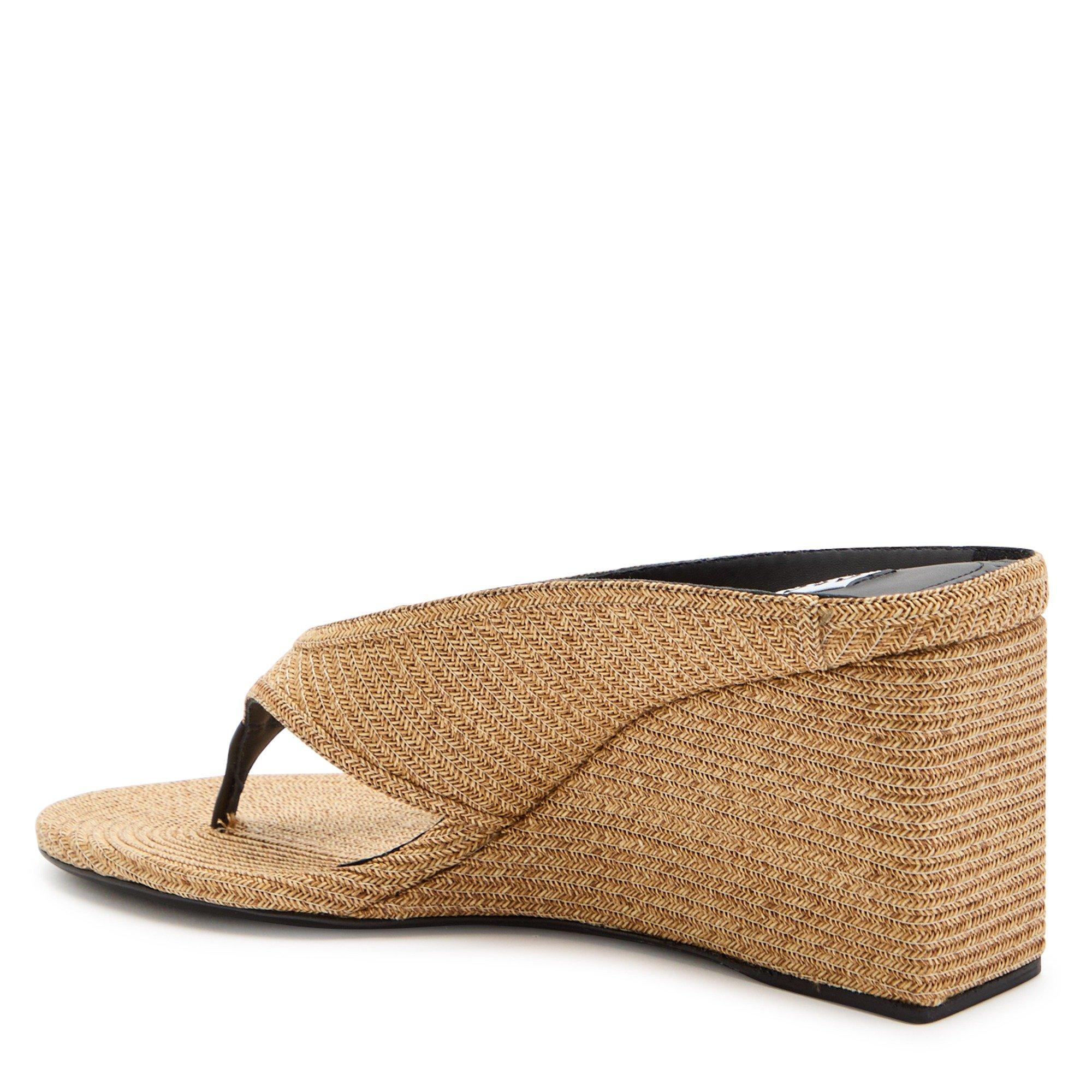 BEIGE AND OTHER - Alaia - Wedge Tongs 75 Raffia - 2