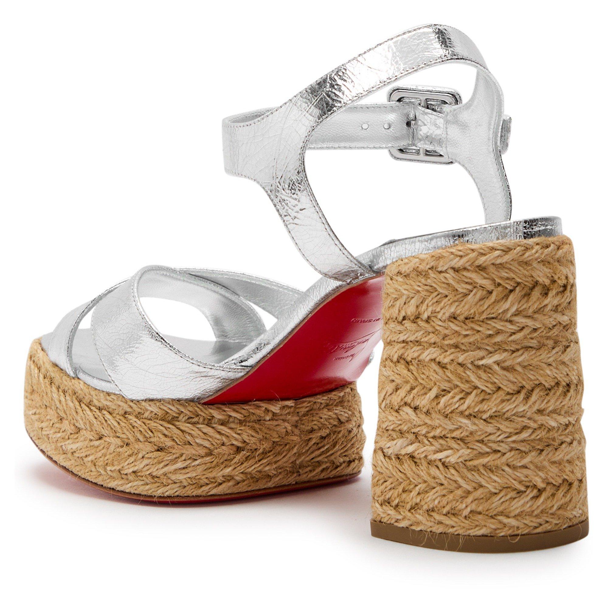 SILVER AND OTHE - Christian Louboutin - CALAKALA 85 ESPADRILLE - 2