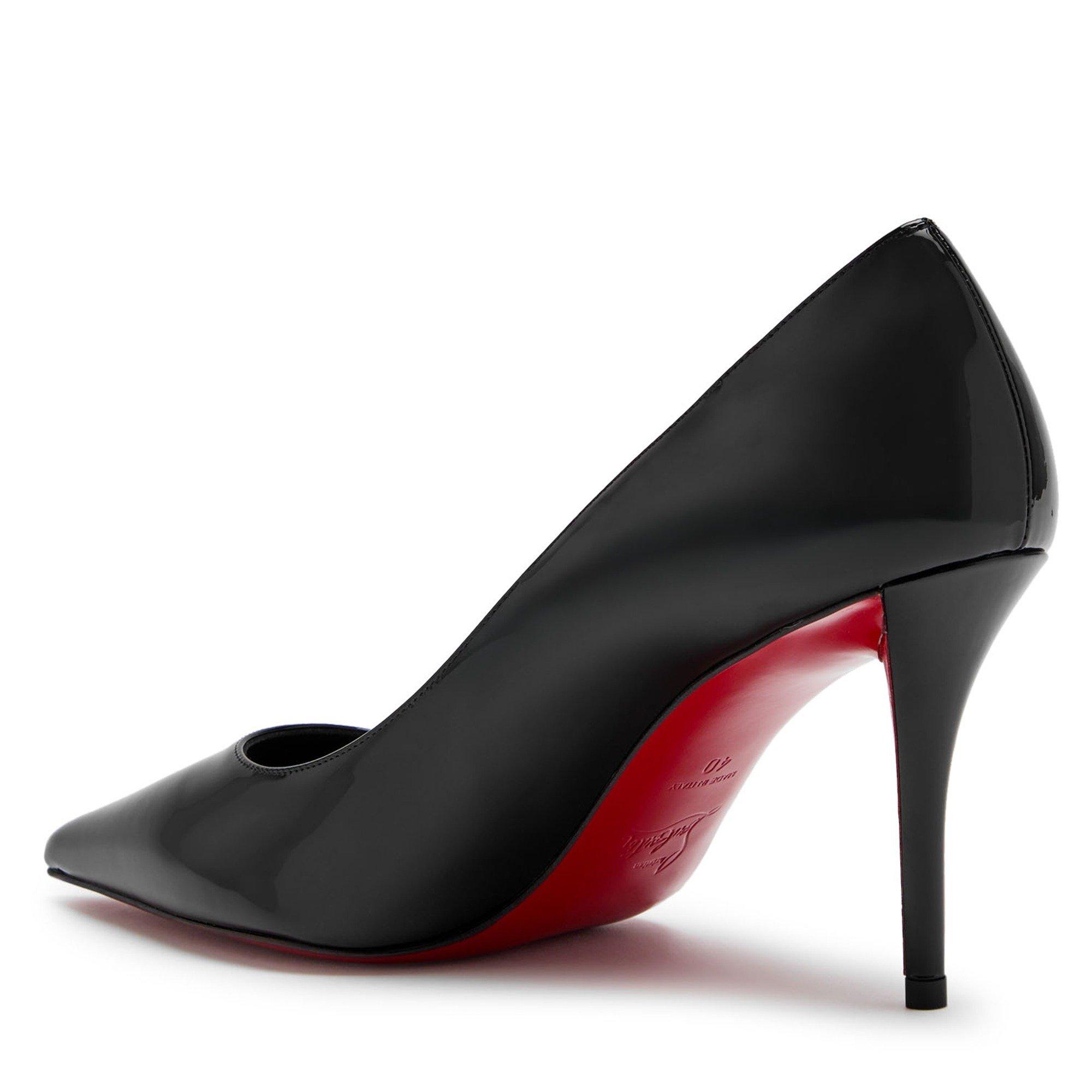 BLACK - Christian Louboutin - Women's Miss Z 80 Patent Leather Stiletto Heels - 2