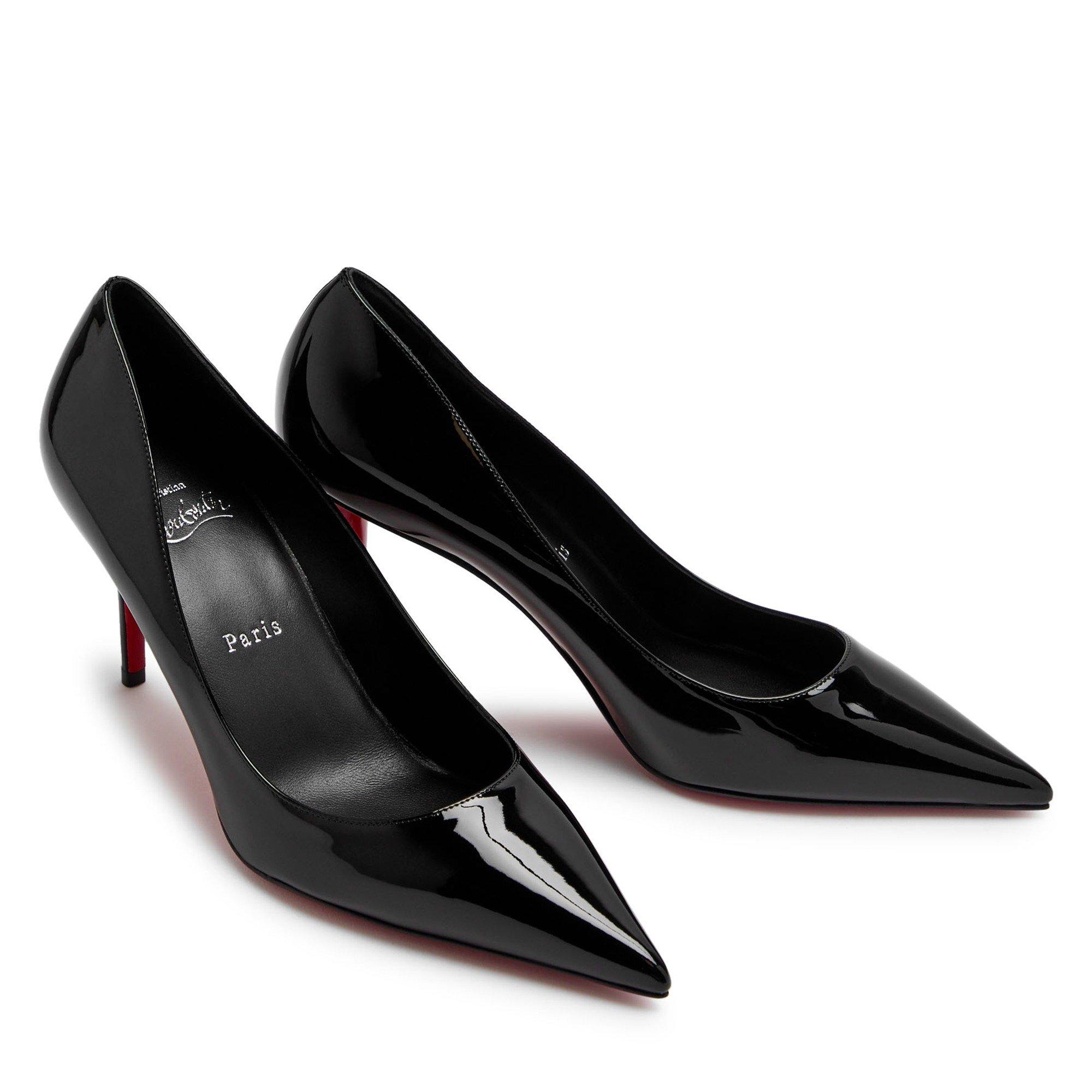 BLACK - Christian Louboutin - Women's Miss Z 80 Patent Leather Stiletto Heels - 3
