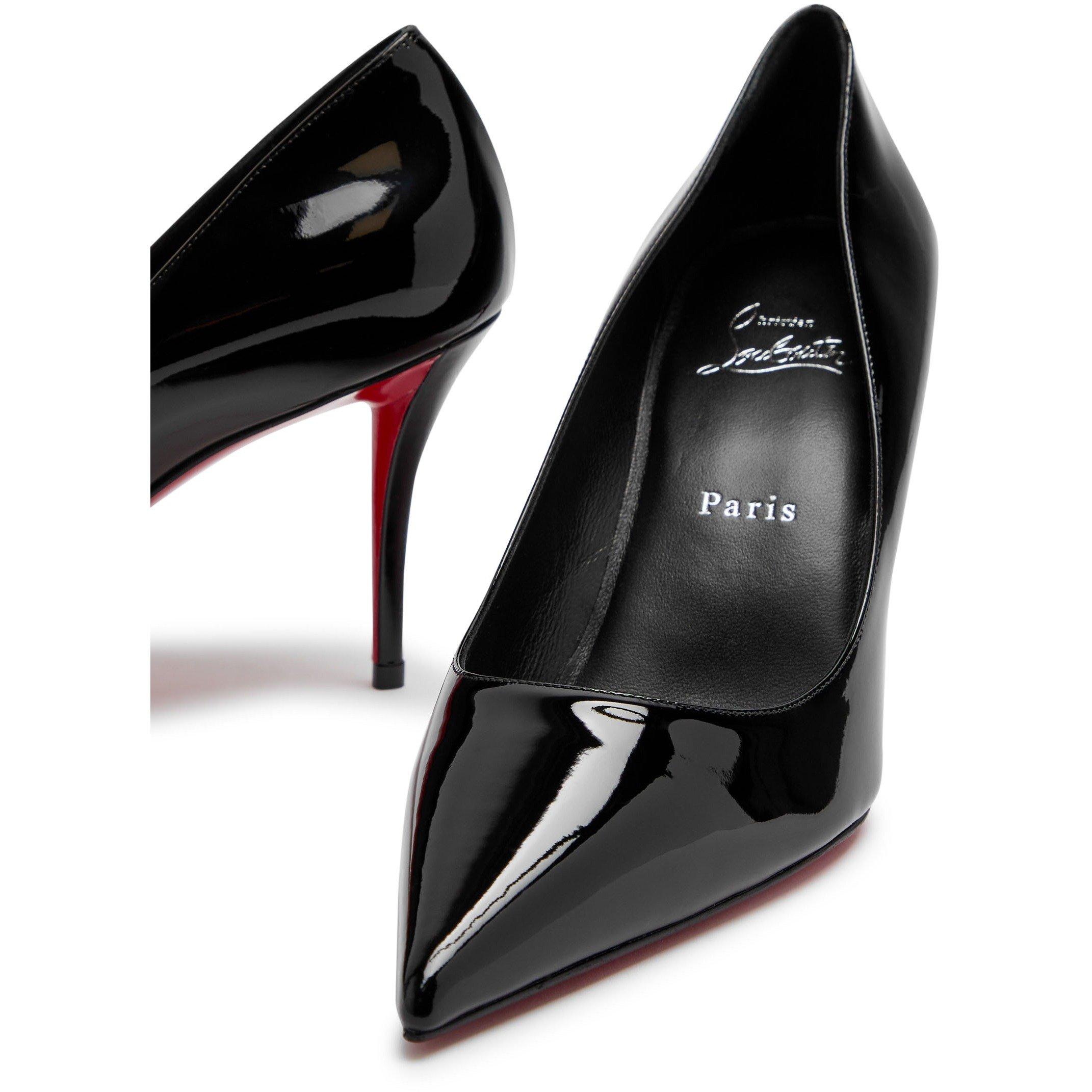 BLACK - Christian Louboutin - Women's Miss Z 80 Patent Leather Stiletto Heels - 4