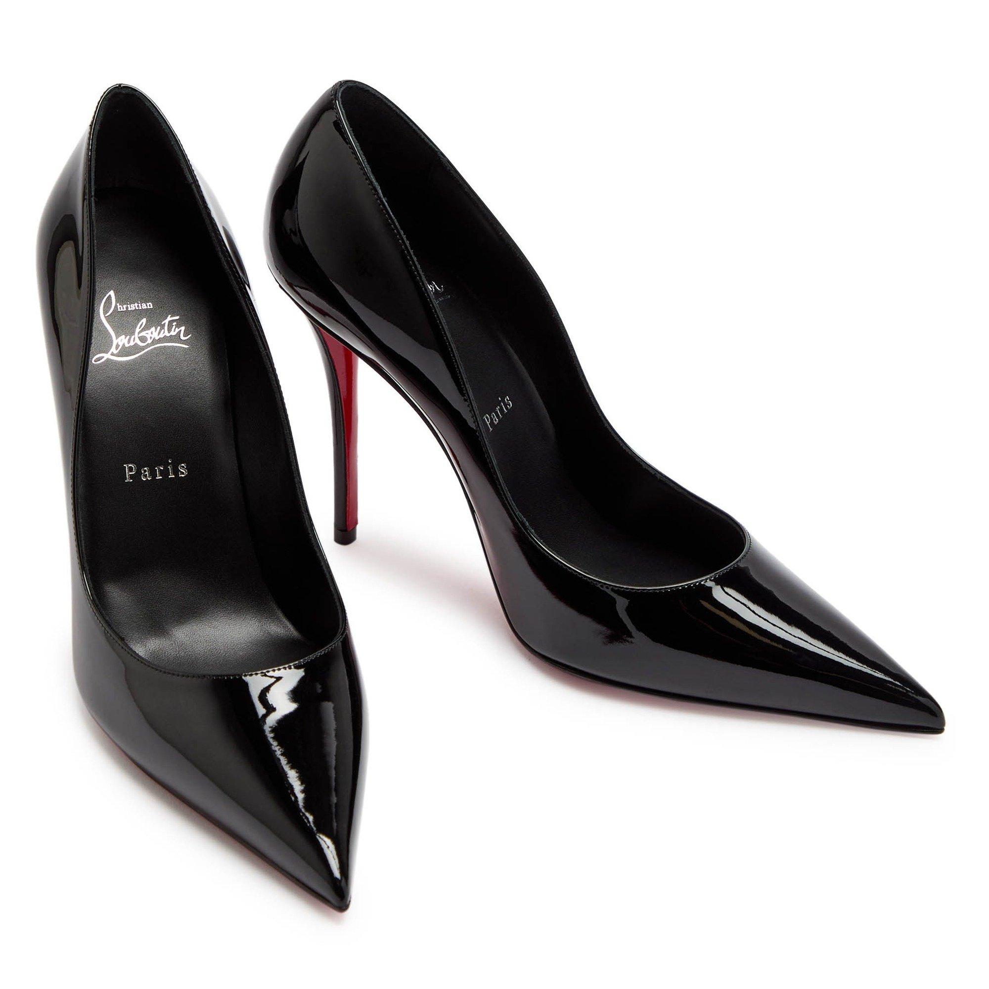 BLACK - Christian Louboutin - Women's Miss Z 100 Patent Stiletto Heels - 3